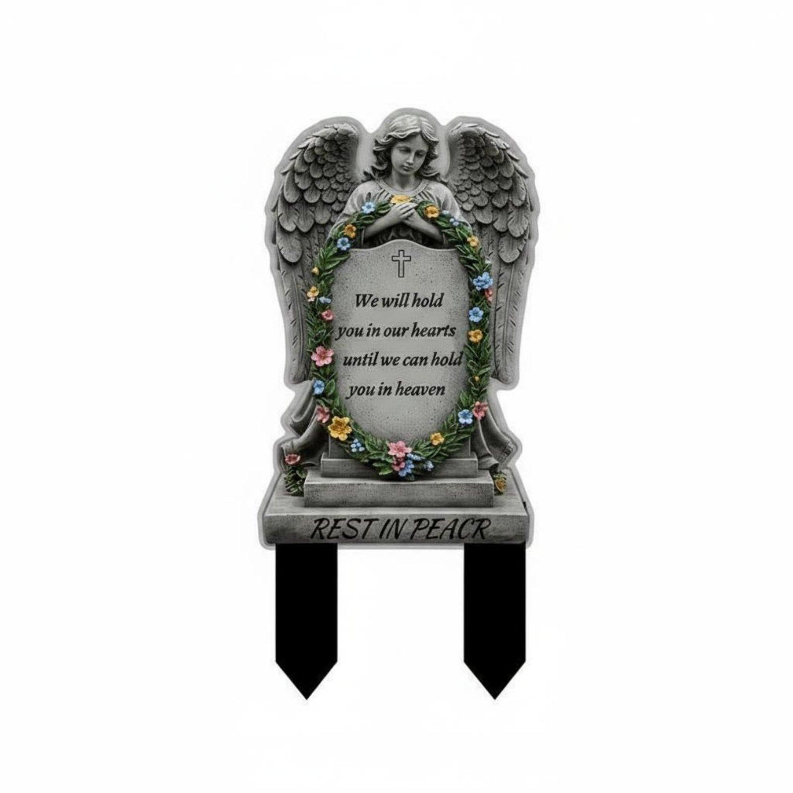 Resin Angel Stake Outdoor Cherub Marker Marker Memorial Gift for Grieving Families, Bereaved People, Cemetery, Graveyard Style 10|Home & Garden| Yard Garden & Outdoor Living-image-38