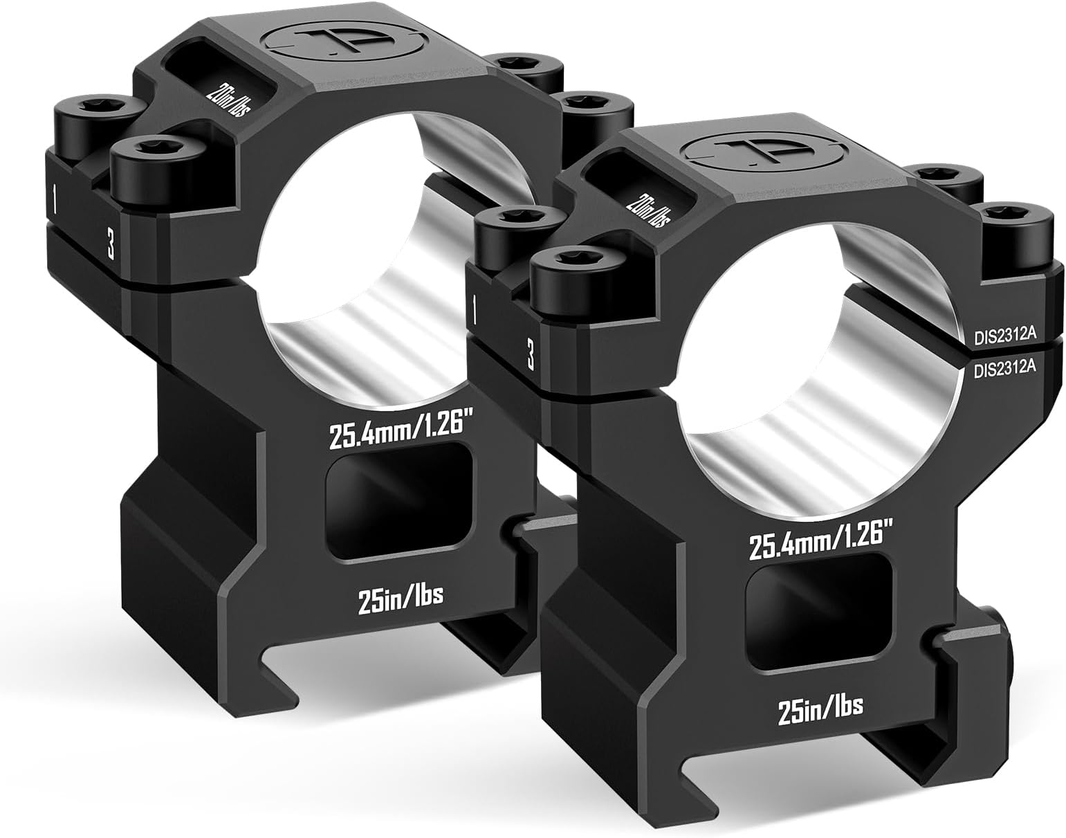Precision Scope Rings, Precision Pre-lapped Riflescope Mounts for Picatinny Rails