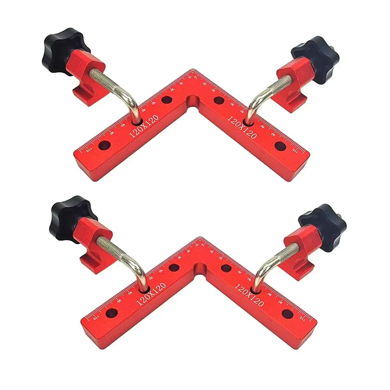 Juego de clips de fijación en ángulo recto, 6 piezas de aluminio en forma de L para armarios, cajones, marcos y proyectos de bricolaje, accesorio auxiliar de 90 grados