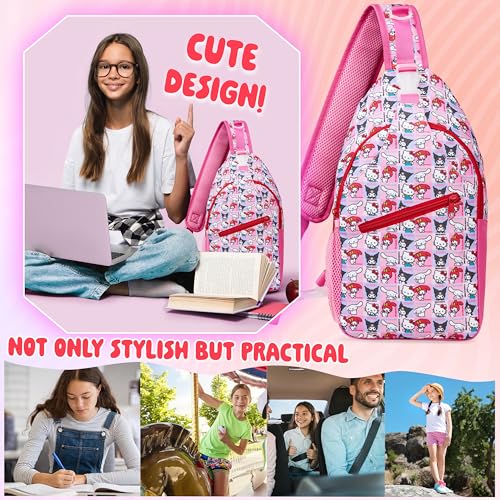 Image of Get Trend Harry Potter Gifts Crossbody Bags for Girls Teens Women | Hello Kitty Cute Kawaii Sling Travel Bag for Phone Money