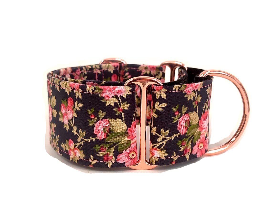 Collar Martingale Para Perro: Vintage Roses, Hecho a Mano en España por Wakakán