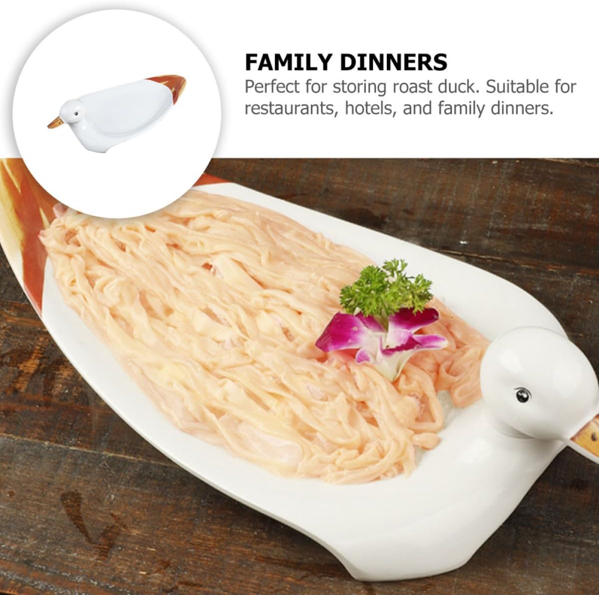 Melamine Roast Chicken Serving Plate Shape Creative Restaurant Food Serving Tray Kitchen Tableware for Home and Party Use