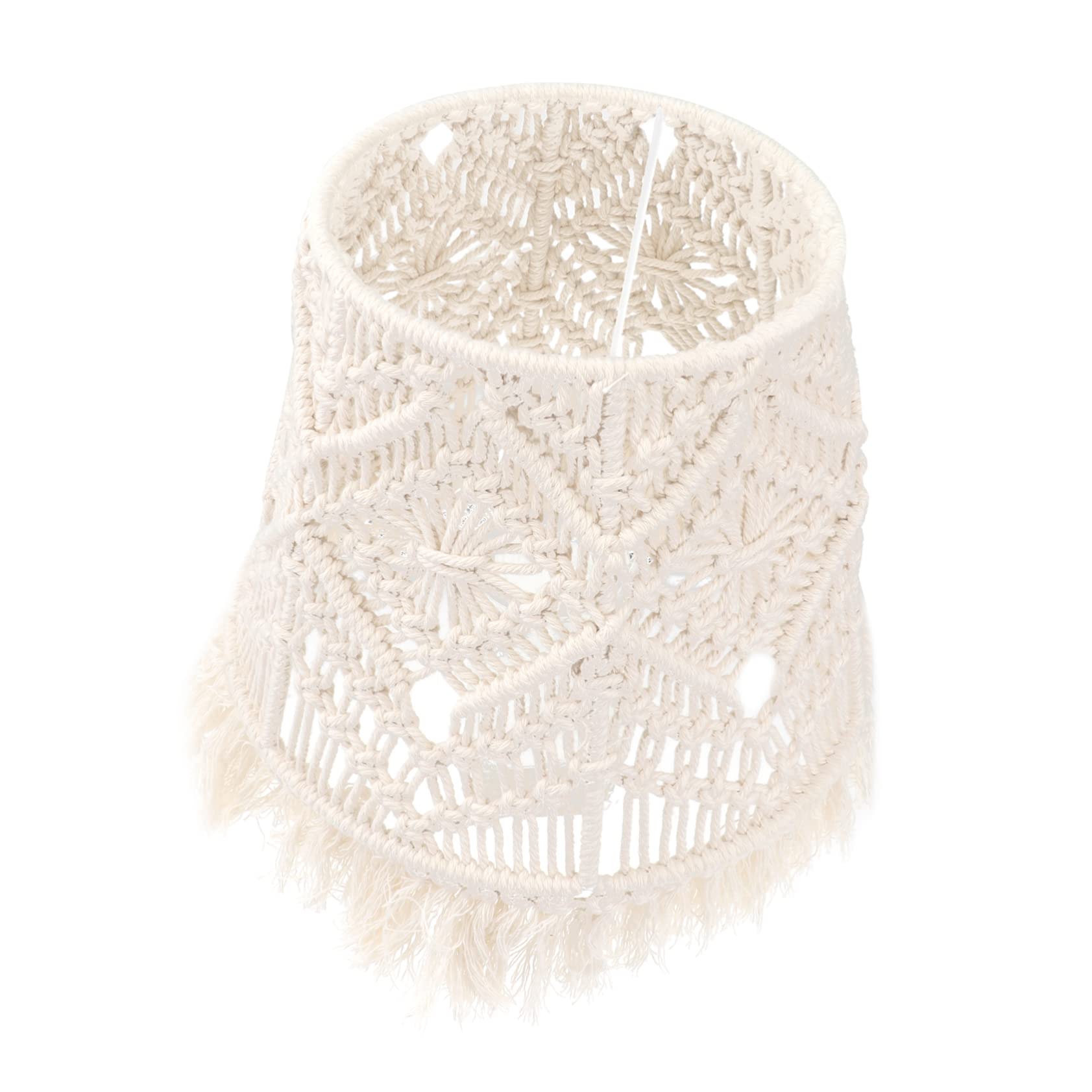 BESTonZON 1kawałek Klosz Lampy z Makramé Stylu Boho Ręcznie Wykonany Abażur Do Lampy Stojącej Elegancka Dekoracja Do Salonu i Sypialni Woven Cotton Rope Shade