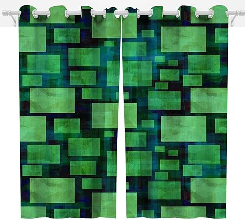 Miniatura 3 de Cortinas cuadradas geométricas artísticas para sala elegantes modernas, 2 paneles, revestimientos de ventanas, decoración de habitaciones de 85