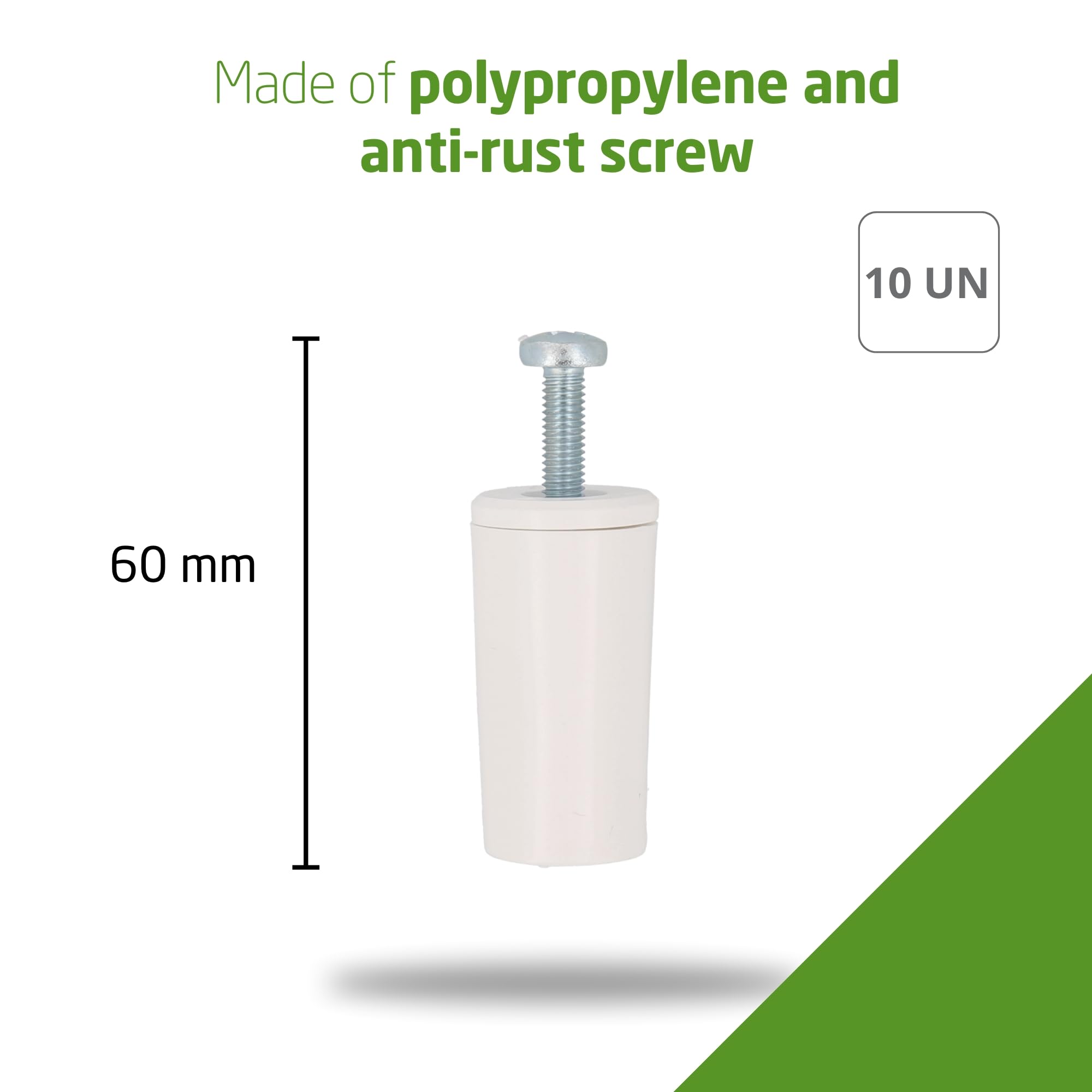 Amig - Pack of 10 Roller Shutter Stoppers, White, 60 MM - Image 3