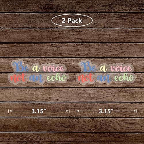 Pegatinas Be a Voice transparentes para botellas y portátil pack de 2 4