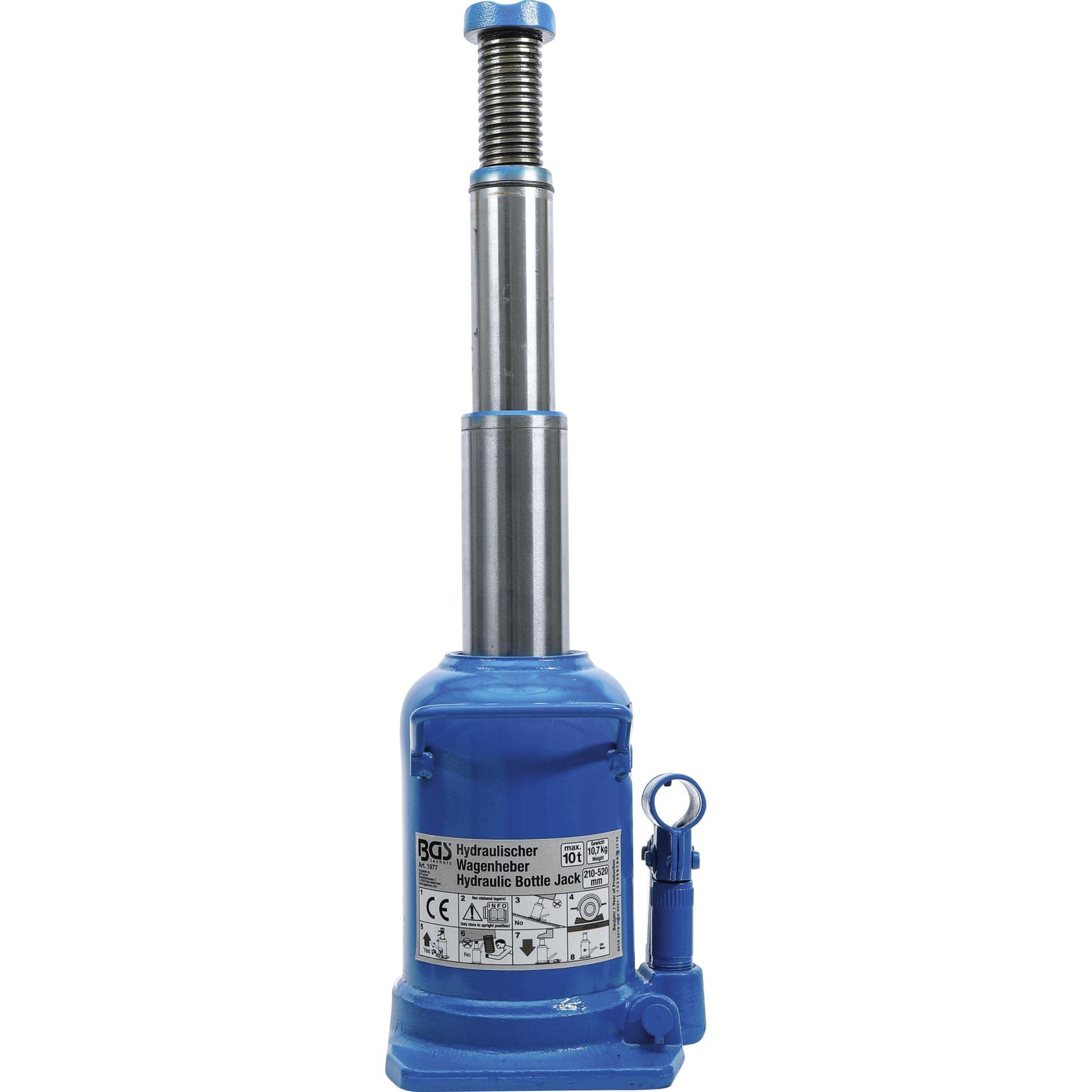 CRIC HYDRAULIQUE BOUTEILLE 10T DOUBLE VERIN HAUTE LEVEE