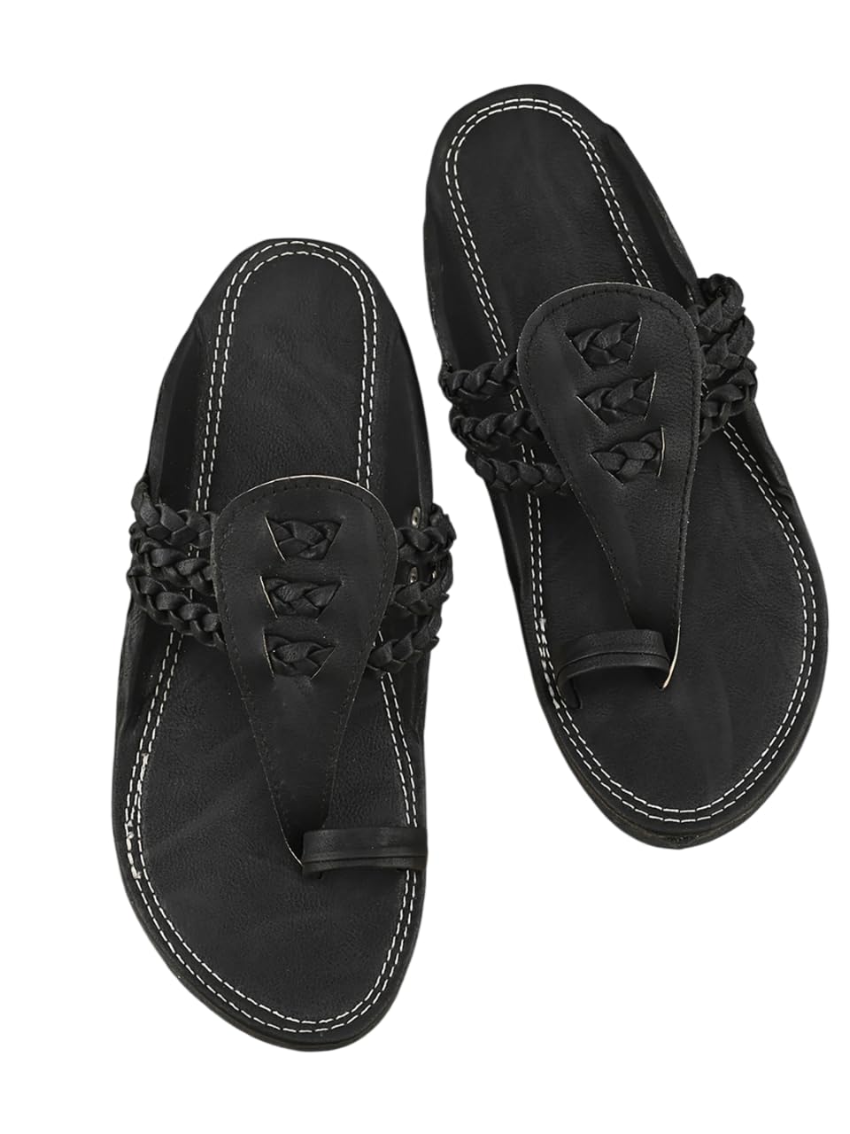Men's Synthatic Leather Sandals Toe Ring Style Flat Sole Casual Footwear-image-17