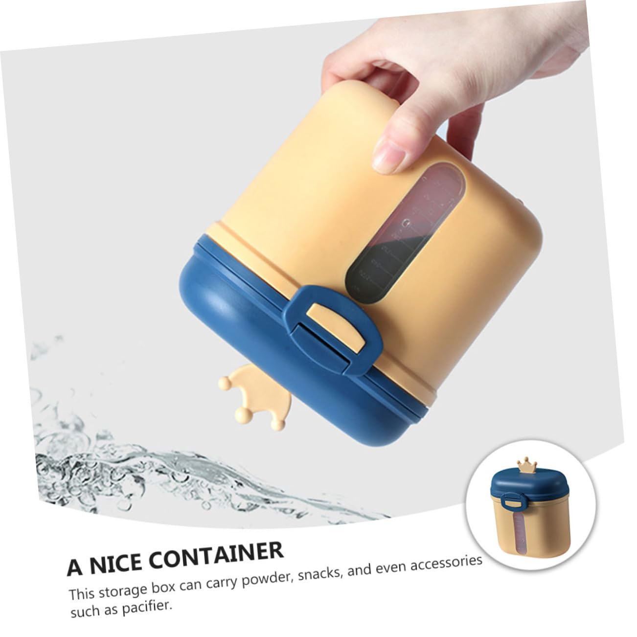 Portable Milk Powder Box Large Capacity Formula Dispenser Leakproof Double Sealed PP Storage Container for Travel and Daily Use