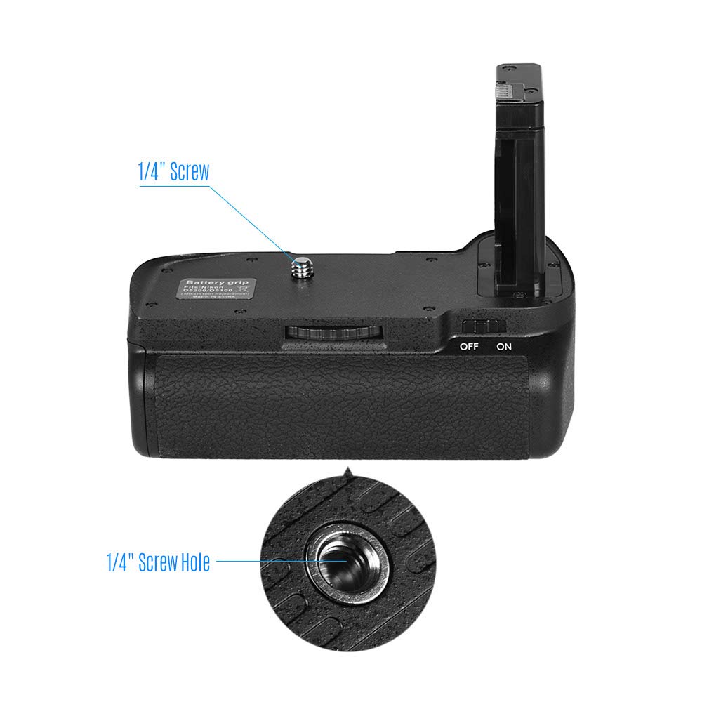 Cryfokt Impugnatura Verticale per Batteria per Fotocamera DSLR D5100 D5200,