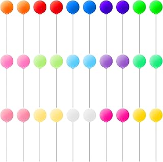 30 PCS Balloon Cake Toppers, Mini Cake Topper Balls, Balloon Cake-Toppers Decorations, Suitable for Birthday, Wedding, Baby Birthday Party Cakes Topper Balls