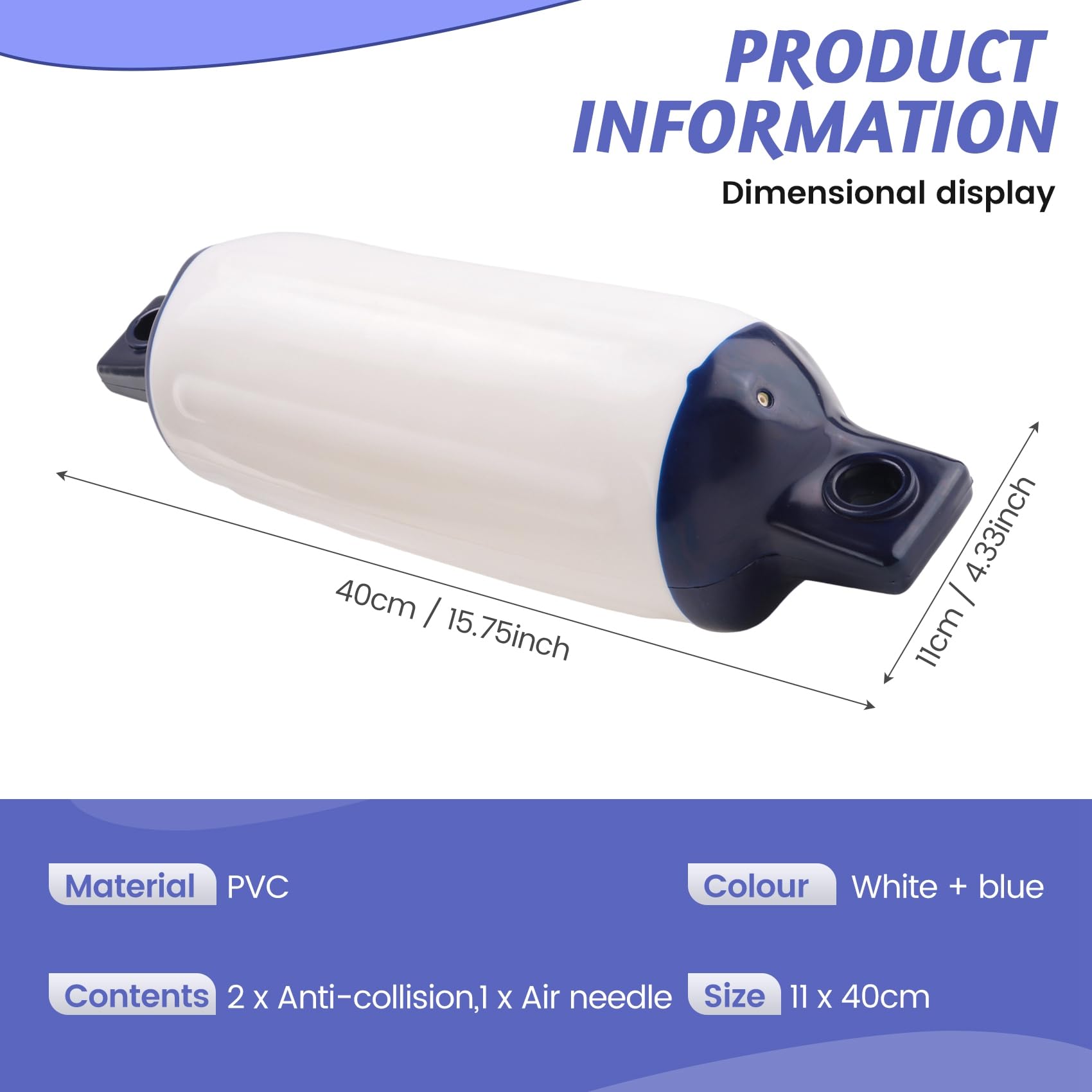 Lot de 2 bateaux en PVC - Protection UV - Accessoires