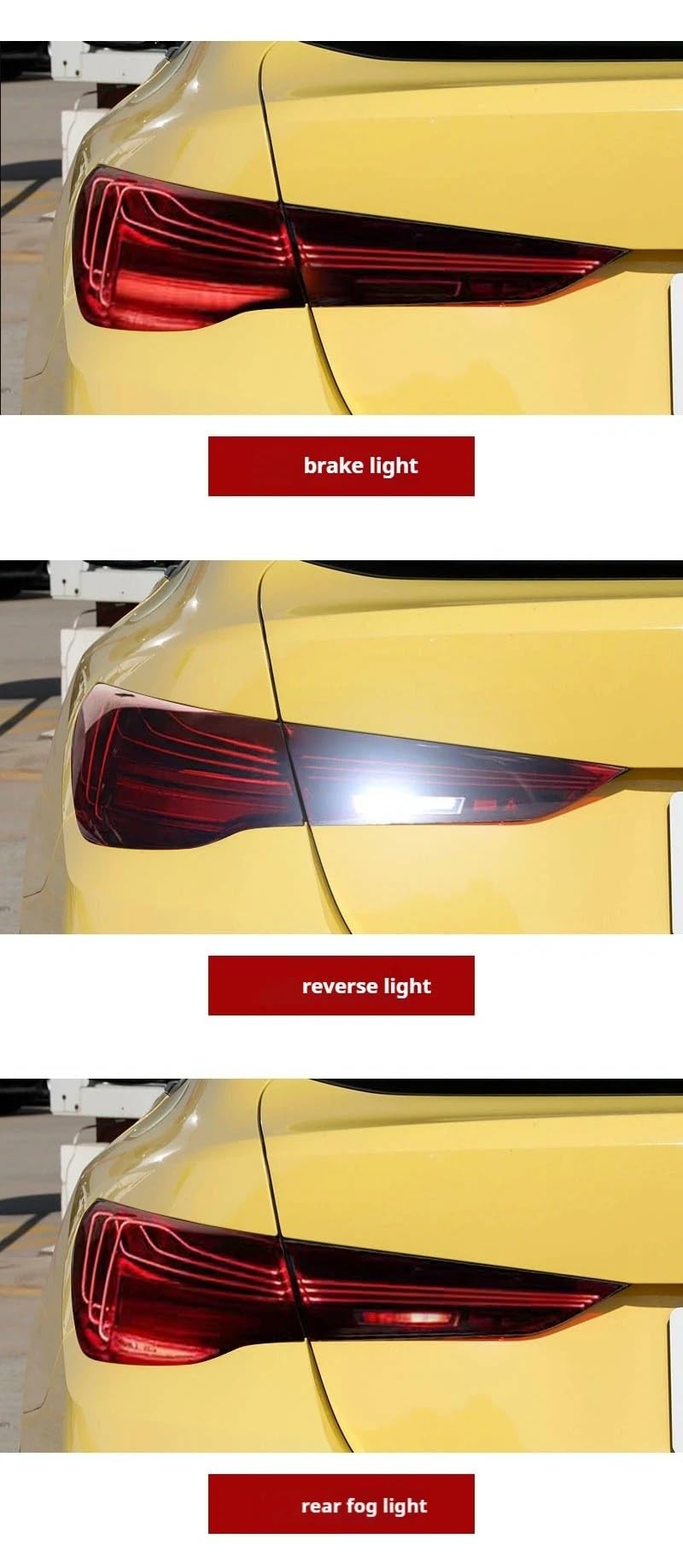 Dla BMW G22 G23 G82 M4 2020-2024 Światło Ostrzegające Przed Tylnymi Światłami Lampy Światła Sygnałowe Zespół Tylne Światła Tylne Światła Tylne Światła(SMOKE)