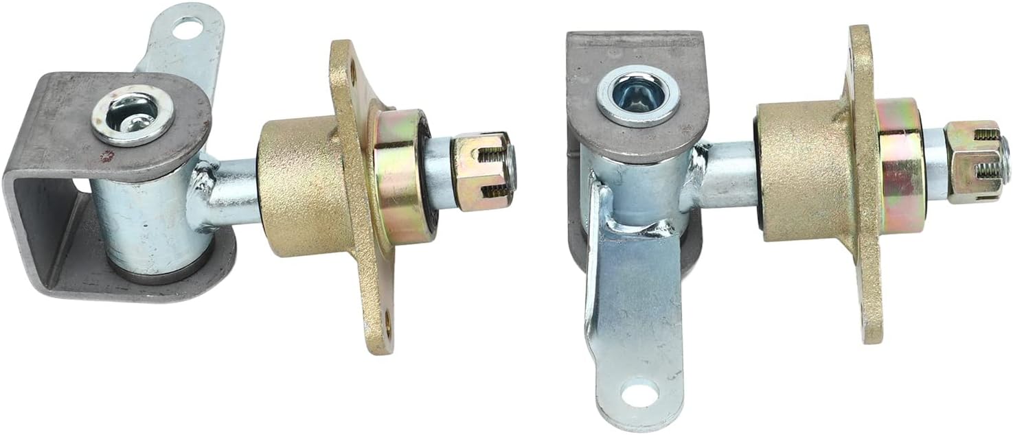 Right Left Steering Spindle Bracket Set, 17mm 3 Stud Front Wheel Hubs Steering Spindle for 6inch Tires Quad Bike ATV Go Kart, Pair of Steel Alloy Automotive Replacement Spindles