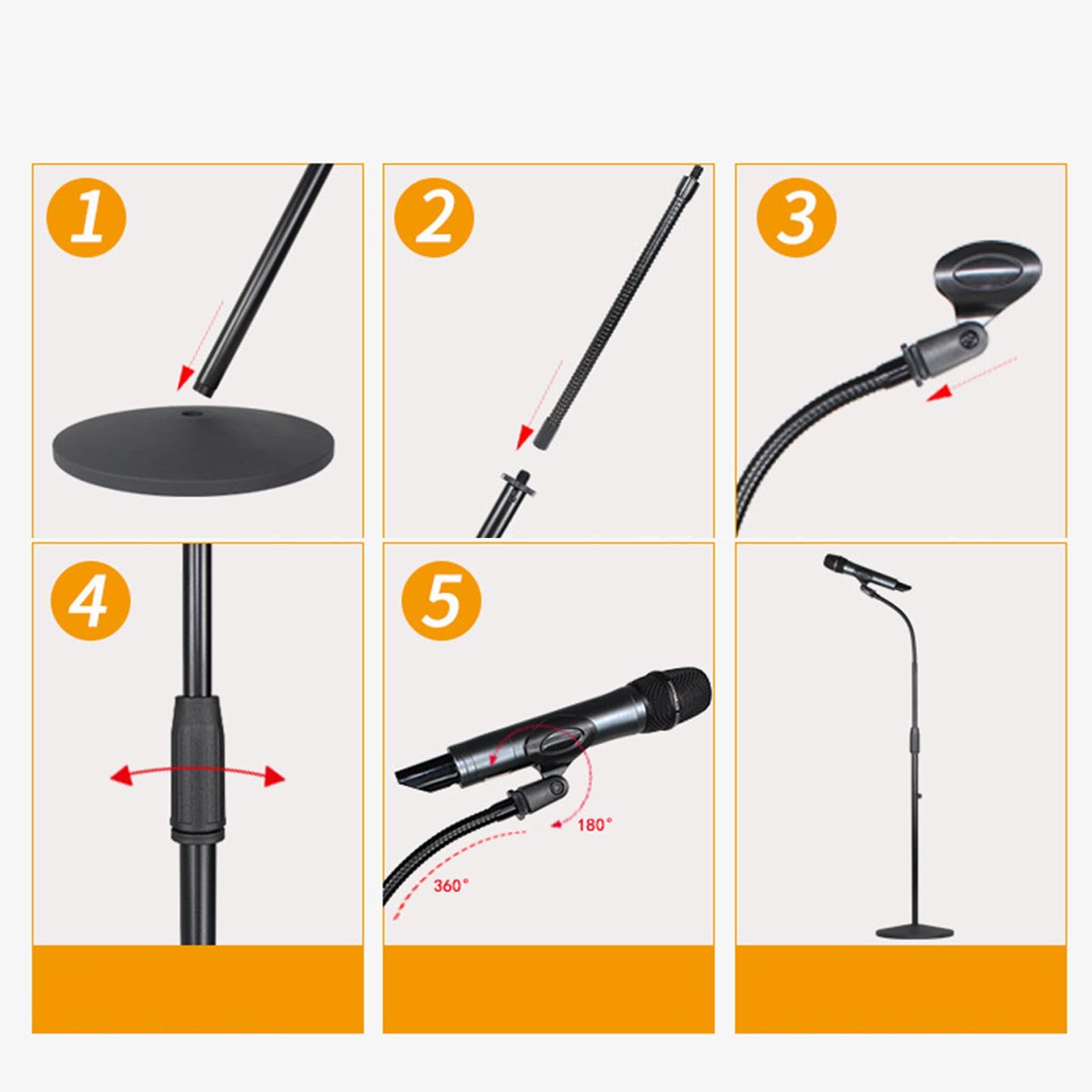 Colcolo Soporte de micrófono Accesorios ajustables Suministros de equipos profesionales Soporte de suelo para micrófono Brazo de jirafa para grabación