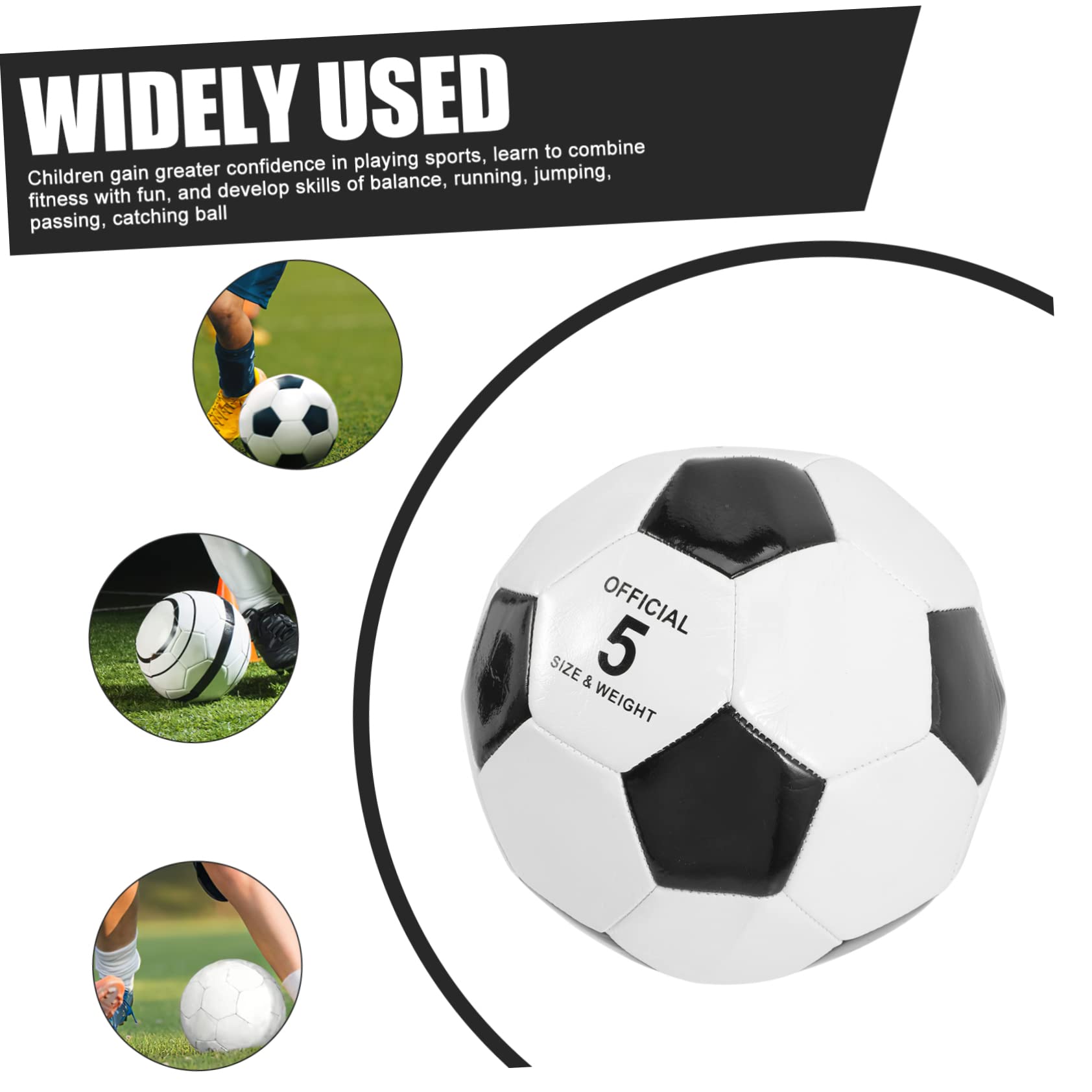 BESTonZON Pallone da Calcio PVC Taglia 5, 6 Pezzi per Allenamento | Uso in Partita e Pratica su Cemento, Alta Elasticità e Sensazione al Tatto, Adatto Ragazzo Ragazza