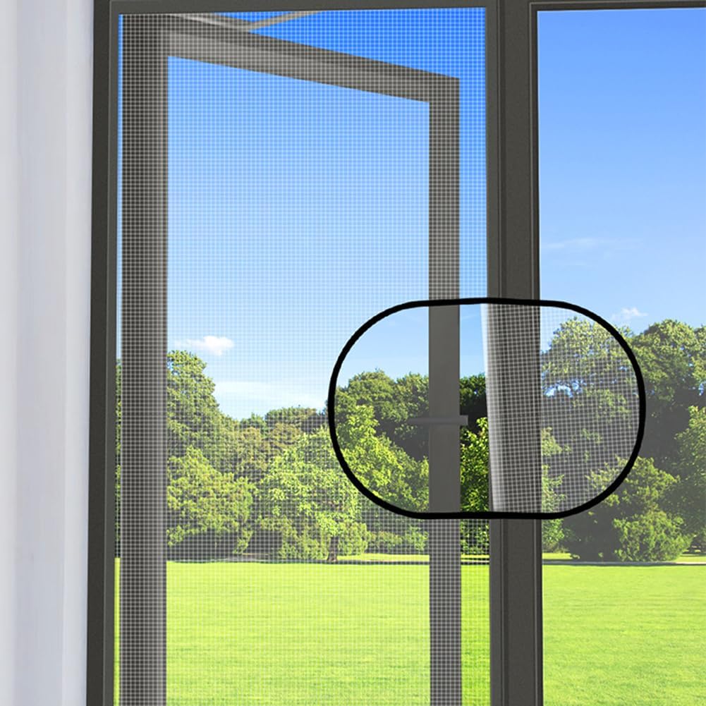 Custom Size Window Screen Mesh, Fly Screens for Windows, Universal Fiberglass Window Screen, Cat Window Protection, Mosquito Insect Mesh with Self-Adhesive Tapes