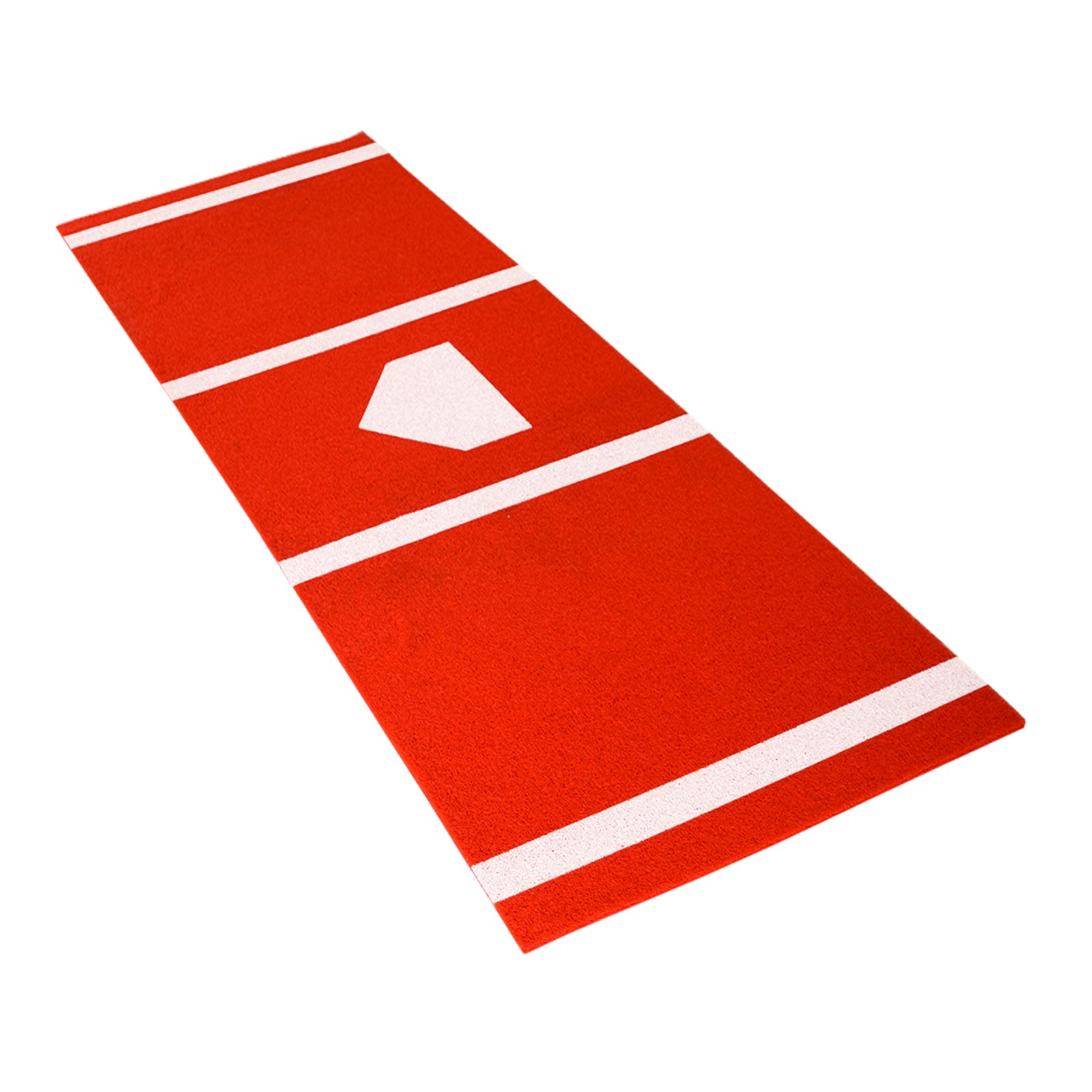 MOONACE Softball Batting Mat,Heavy Baseball Hitting Mat?Antislip Rubber Bottom?Can be Used to Batting Cage Training,12' x 6'/10' x 3.8',Red/Green?Perfect for Indoor/Outdoor Practice (RED,12' x 6')