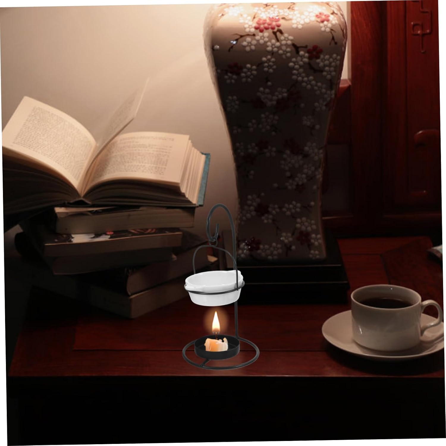 Elegant Hanging Oil Burner Versatile Wax Warmer and Scented Candle Holder for Aromatherapy Unique Decorative Accent and Home Decor