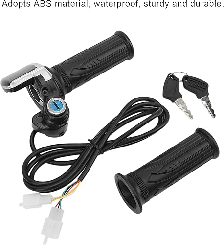 Miniatura 6 de Juego de llaves de acelerador eléctrico para bicicleta giratoria con agarre de acelerador, indicador LED para motocicleta Scooter 48V