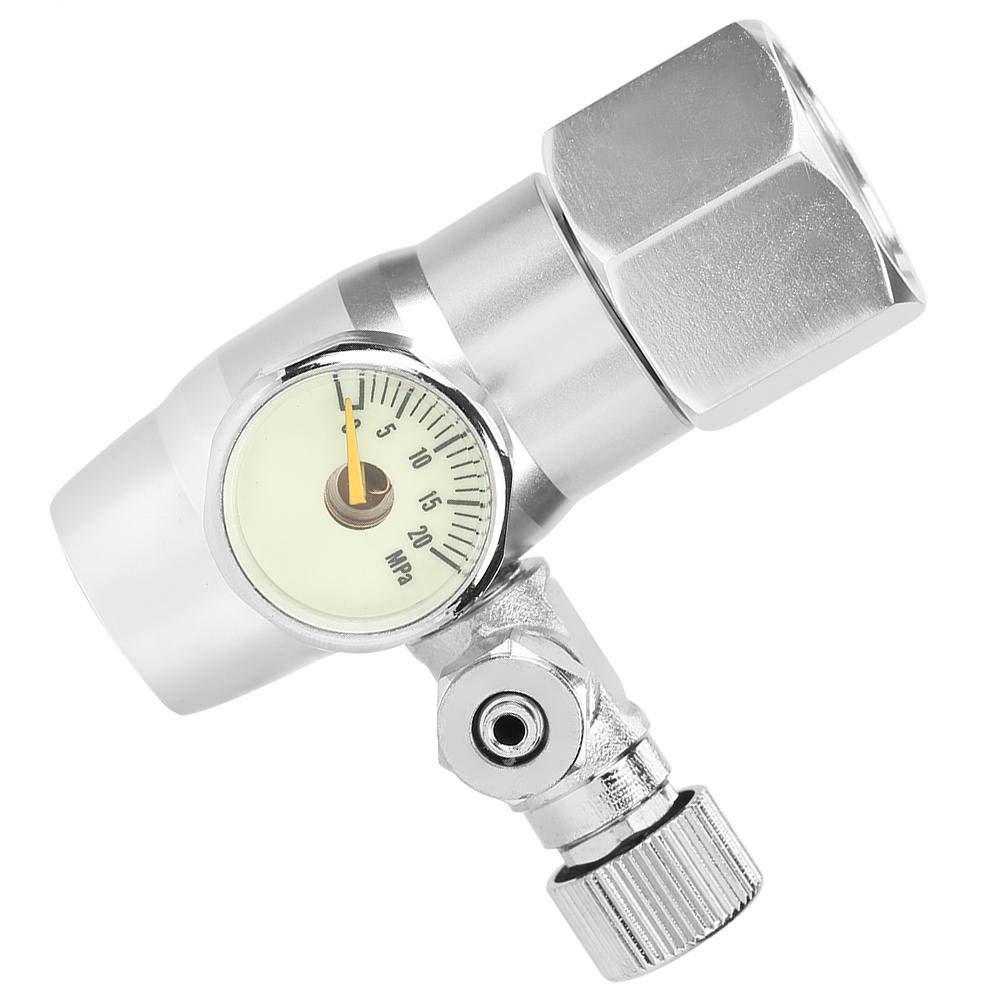 Hffheer Régulateur CO2 pour Aquarium, Manomètre avec Système à Pression Réglable, Installation Aquatique W21.8