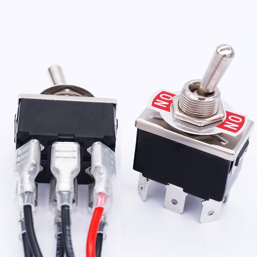 tattaka★ TWTADE 3 Pcs Latching Rocker Toggle Switch 3 Pin 2 Position