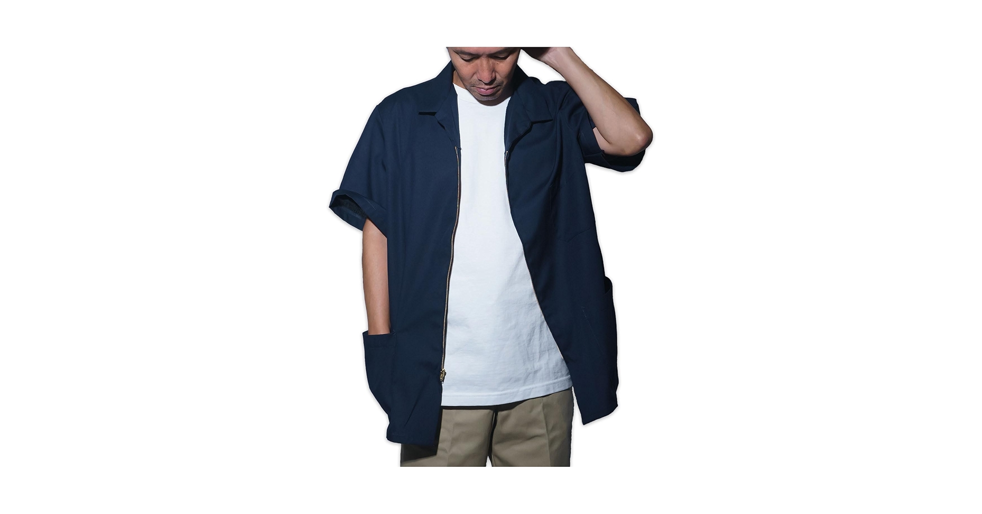 Amazon | [レッドキャップ] REDKAP KP44 半袖 ジップフロント