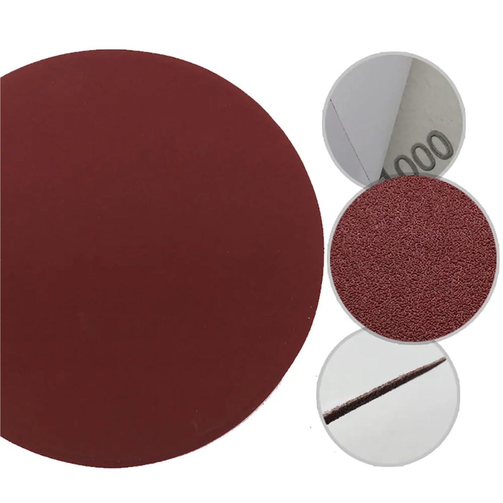 5 Zoll 125mm selbstklebende Schleifscheiben rotes Aluminiumoxid-Schleifpapier(20pcs,320)
