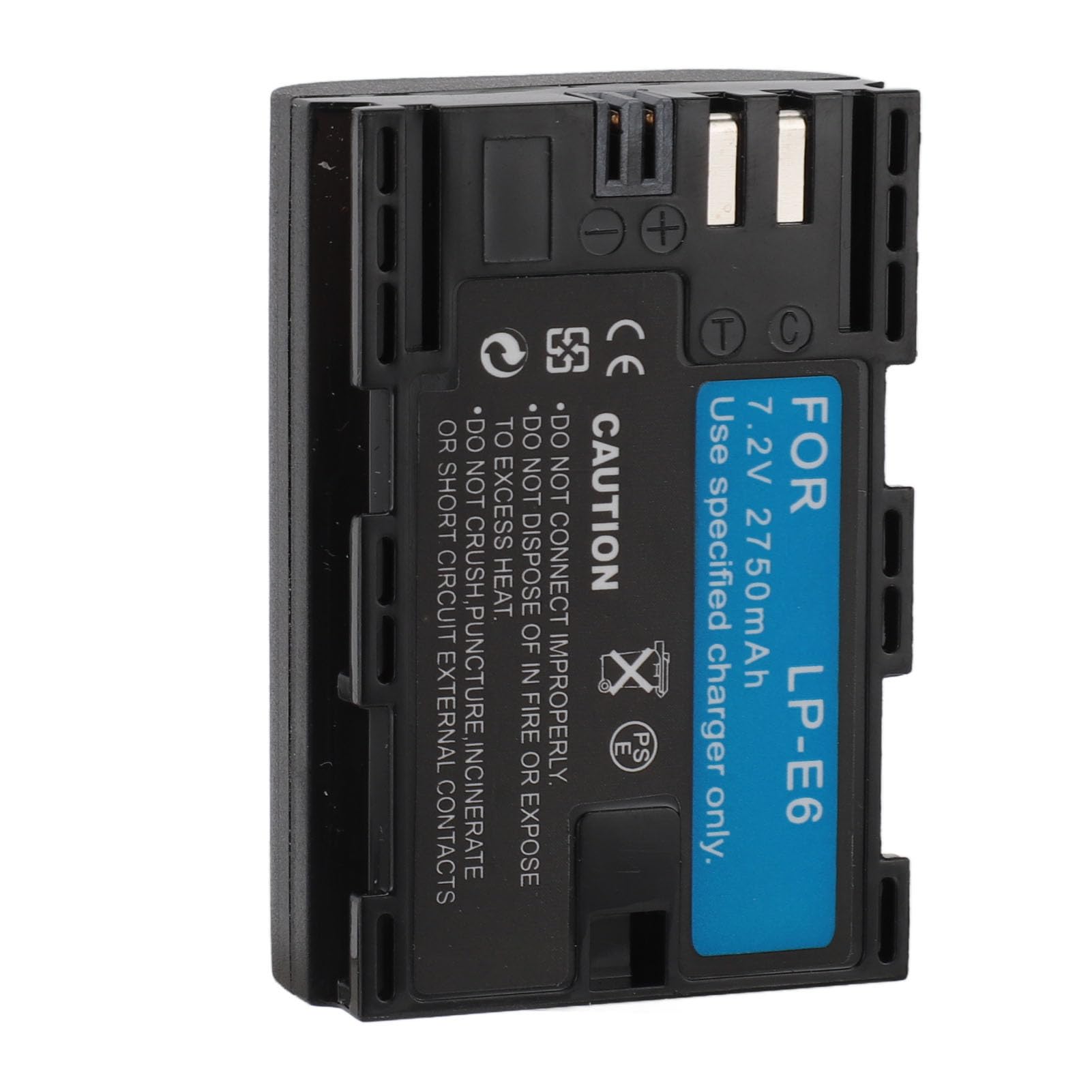 Batteria per fotocamera 2 pacchi 2750mAh 7,2V Sostituzione ad alta capacità per LP E6 LP E6N compatibile con fotocamere R5 R6 90D 60D 70D 80D 5D II III IV 5Ds 6D 6D II 7D 7