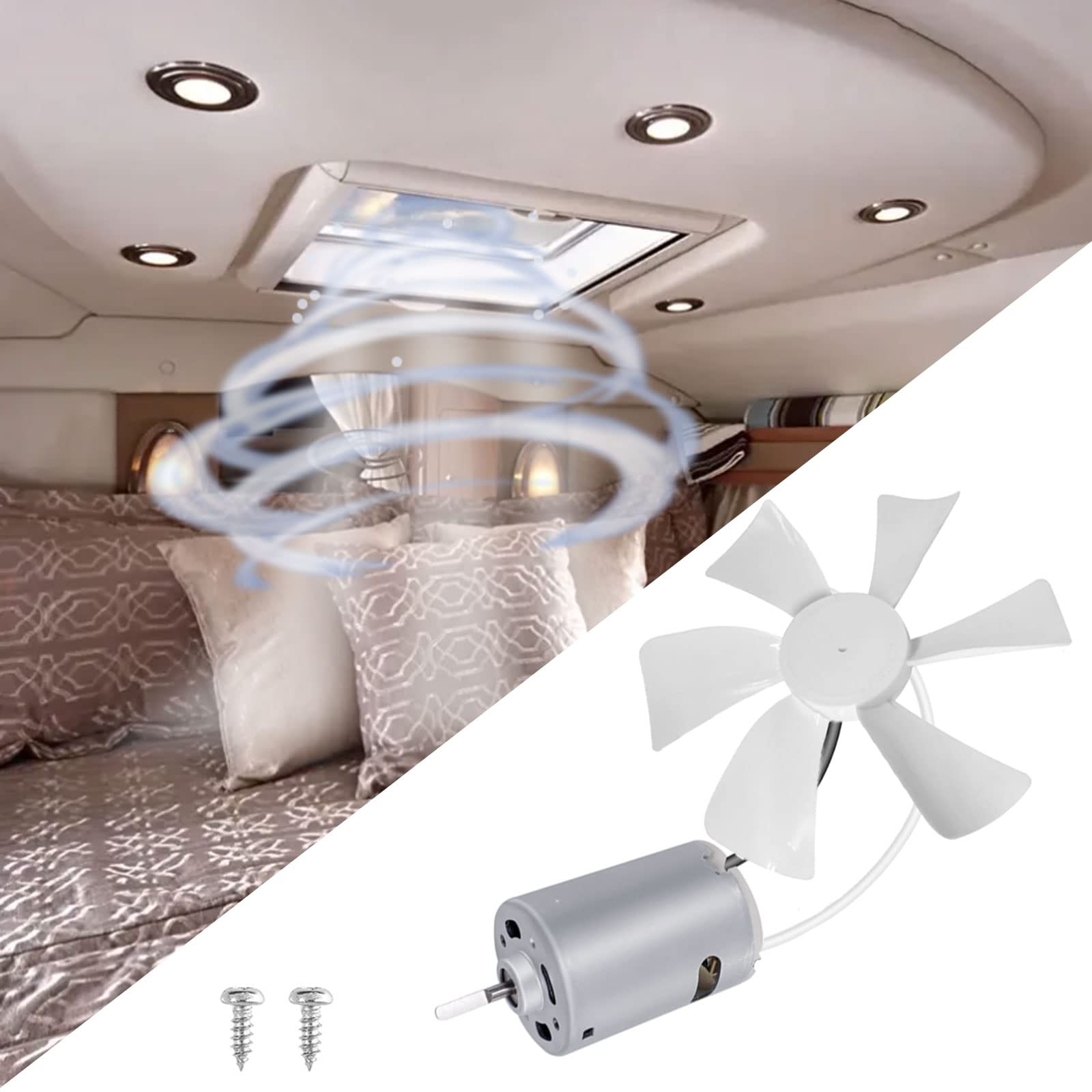 Ventline V2094 RV Camper Roof Bathroom Vent Fan Blade Replacement - 6-Blade Fan For Ventline, Jensen & Similar Roof Vents 6 Blade RV Fan Blade - Foto 2