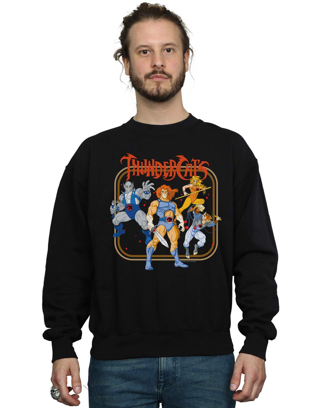 Absolute Cult Men's Black Thundercats Group Frame Sweatshirt XXX-Large