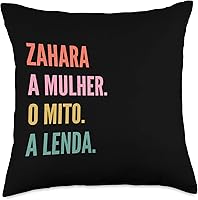 Vista 4 de Funny Portuguese First Name Design - Zahara Throw Pillow