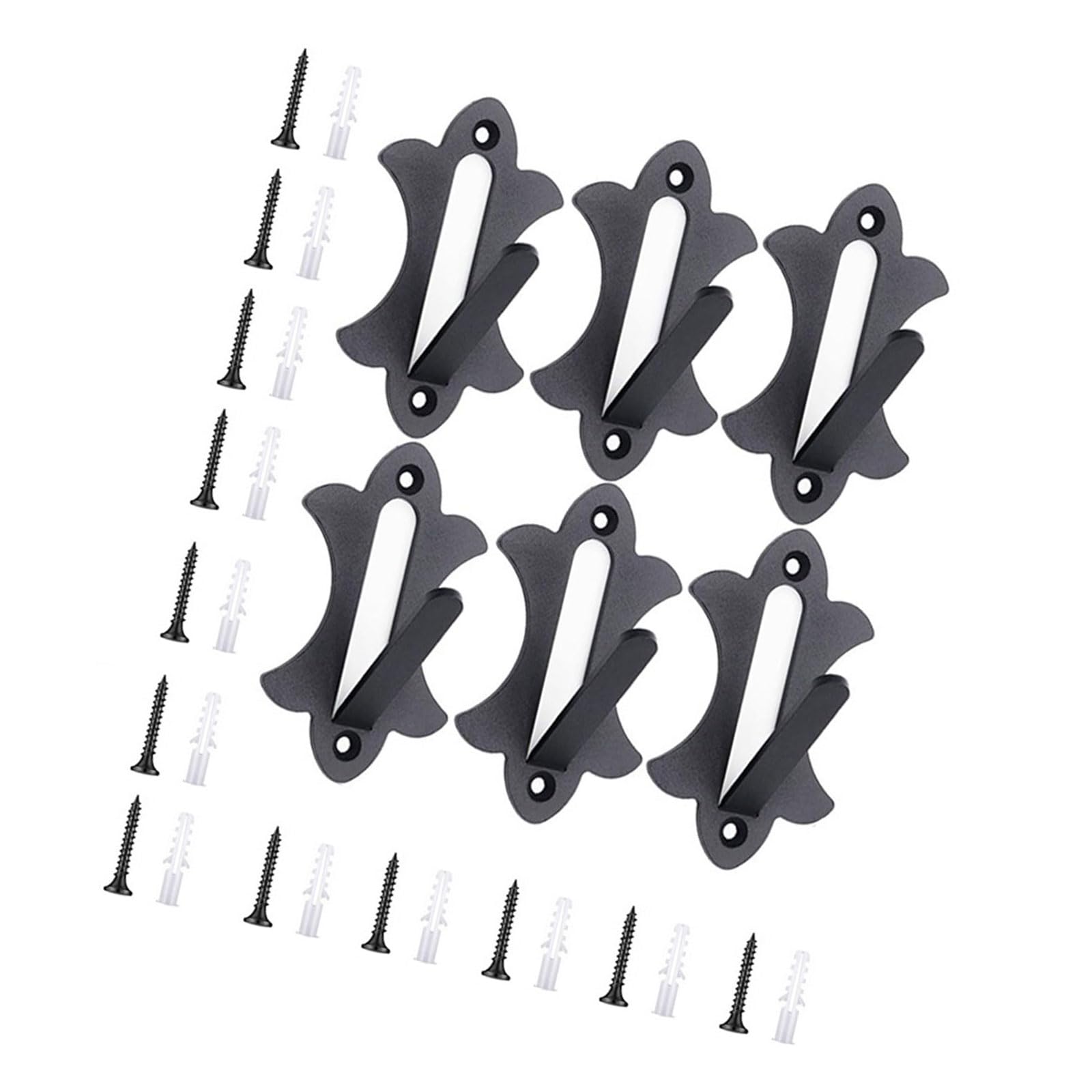 Msioytog Multicolor Antique Designs Metal Skull Hook Wall Mounted 6 Pieces Set Sturdy Metal Hangers For Hats Coat Accessories Resistant Skull Wall Hook