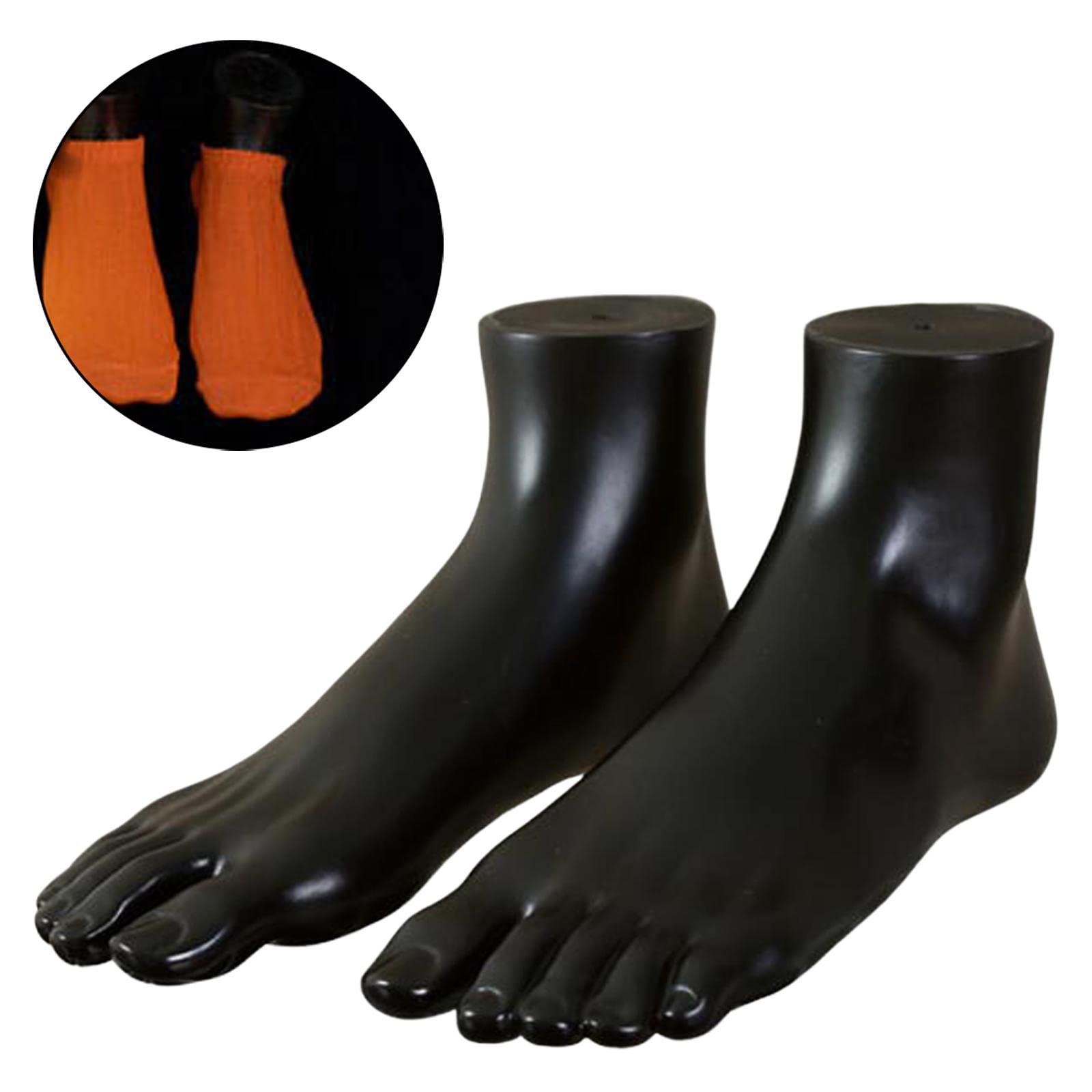 perfk Una manichino Piedi manichino Braccialetto alla Caviglia Piede Scarpe da Donna Piedi Modello e Destro per Catena Caviglia, Nero
