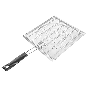 Tostador De Arepas Con Asa Plegable y Diseño Perforado Parrilla Para Cocinar Al Aire y Casa Accesorios De Cocina Multiusos Inoxidable Resistente