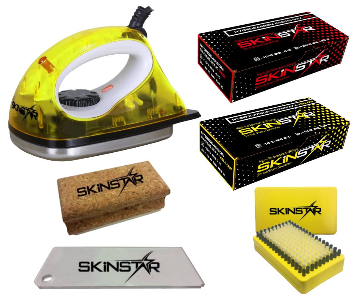 skinstar Démarreur SKI Cire Kit fer de fartage Brosse hydrocarbonwachs 6 pièces