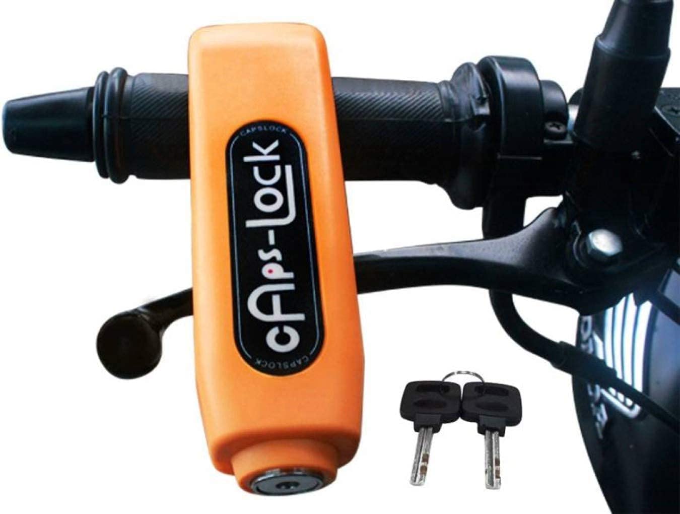 Heer Enterprise's Stainless Steel Matt Finish Heavy Duty Bike Brake Keypad Lock Locking System By Holding Handle Bar With Brake Lever - For All Bikes And Scooters |(Multicolor)