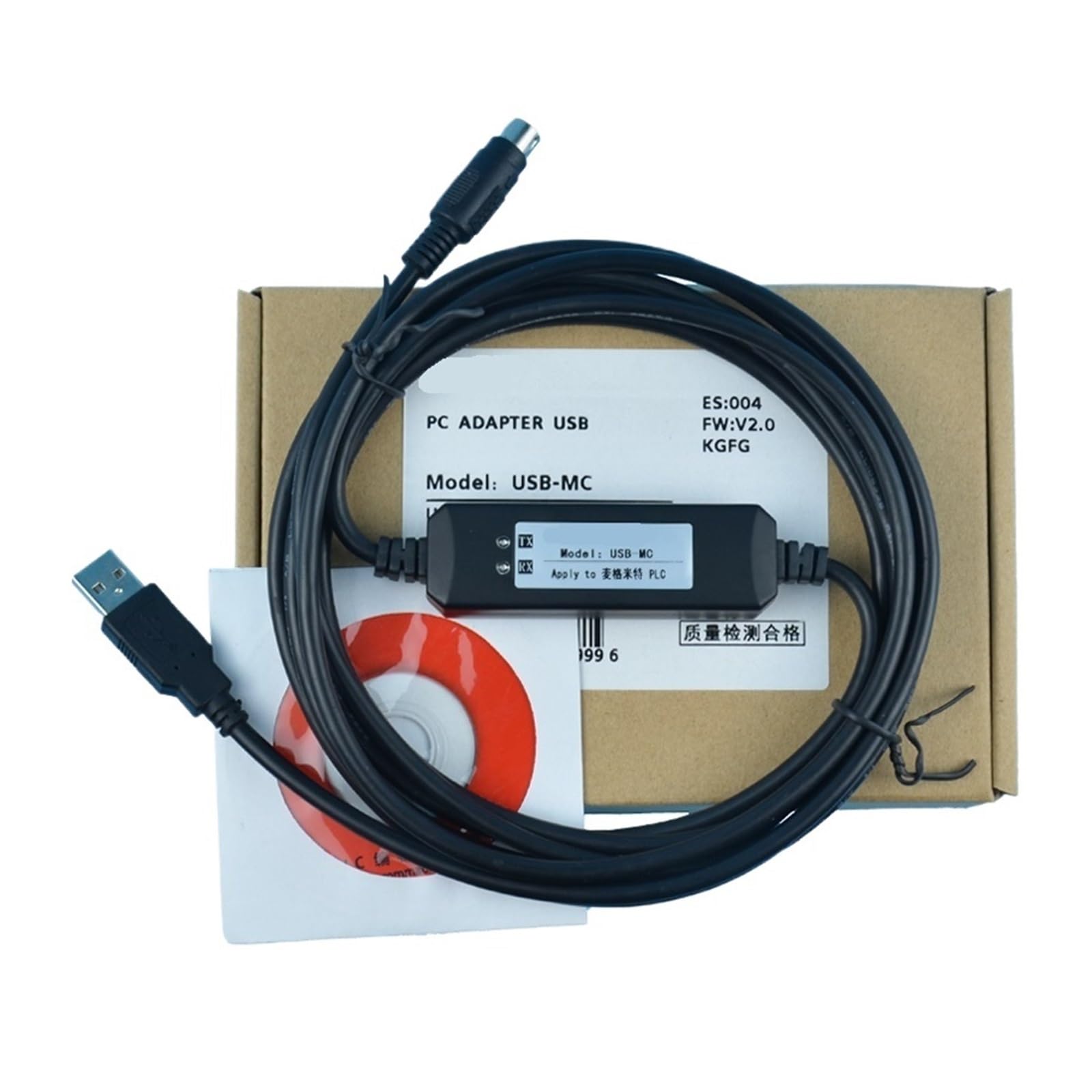 AIENSN Compatible with Megmeet PLC MC80MC100MC200MC280 Programming Cable Download Communication Data Line