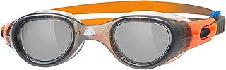Zoggs Phoenix Uni-Sex Adult Goggles, UV Protection Swim Goggles, Quick Adjust Swim Goggle Straps, Comfort Swimming Goggle face-contoured fit , Fog Free Swim Goggle Lenses, Smoke Tinted