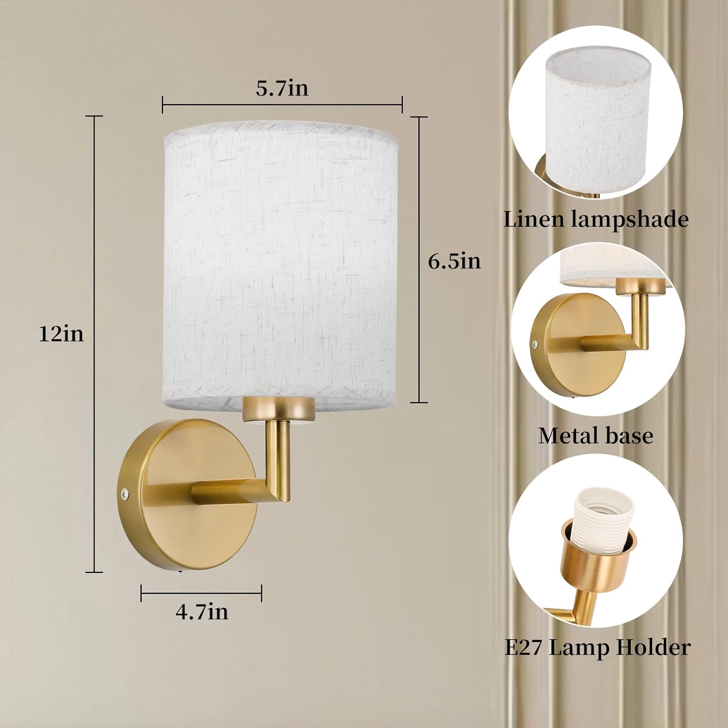 Battery Operated Wall Sconce Set of 2,Rechargeable Wall Lights with Remote Control,Wireless Wall Sconces with 3000mAh Detachable LED Bulb,15 Colours Dimmable Wall Lamp for Bedroom Living Room Hallway