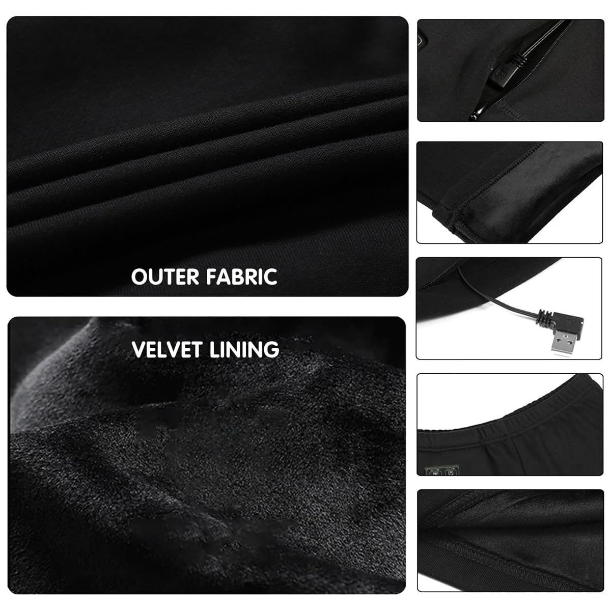 Ropa Interior térmica eléctrica USB para Hombre, Conjunto de Ropa Interior calefactable de 28 Zonas, Calzoncillos Largos para Clima frío.