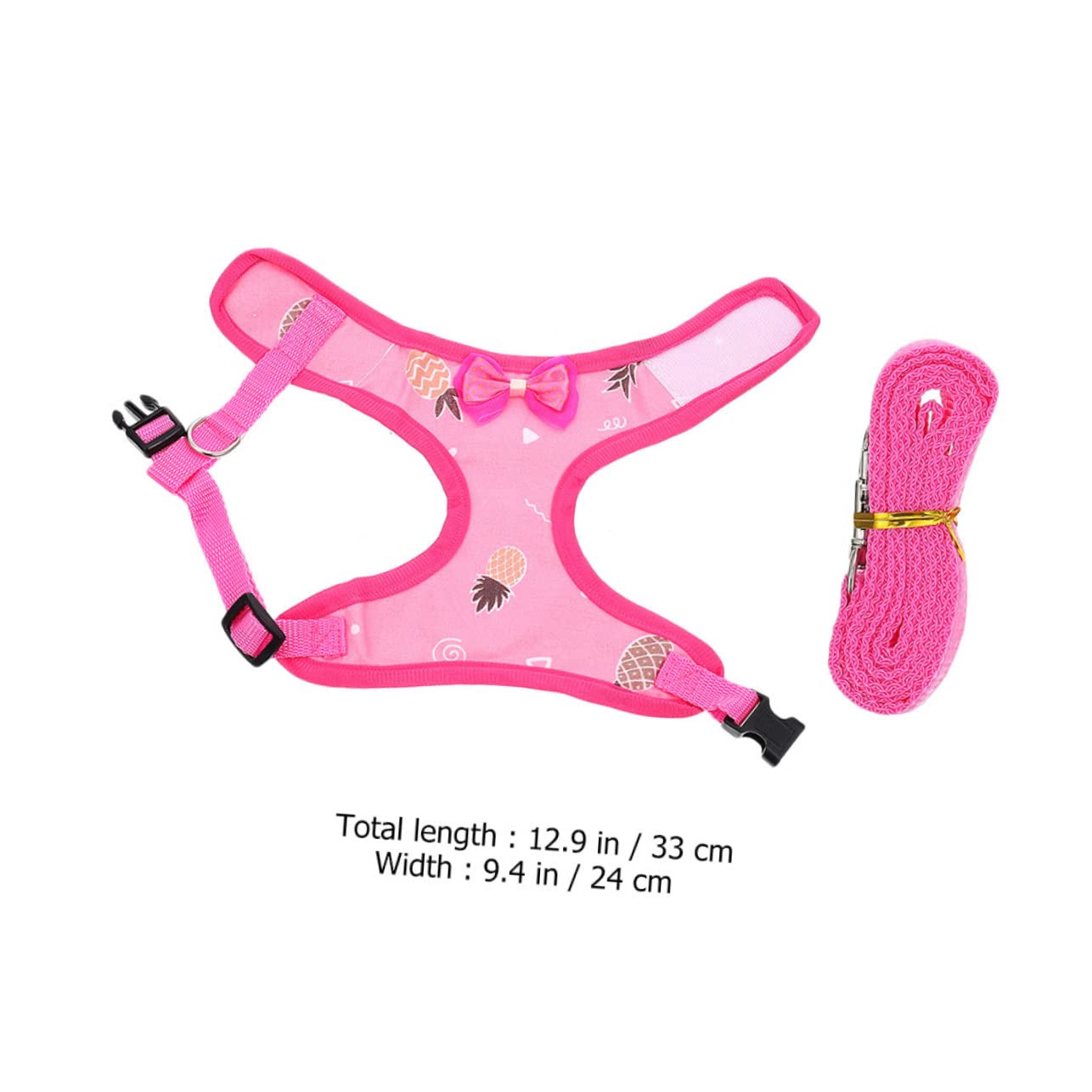 POPETPOP 2Sets Pet Hen Harness with Leash Comfortable Chicken Vest Rope for Outdoor Walking Activities and Hen Accessory Pineapple Pineapple