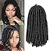 6Pcs 14 Inch Synthetic Dreads Soft Dread Locs Hair Twist Braids Crochet Hair 30 Strands Dreadlocks Braiding hair Extensions 1B