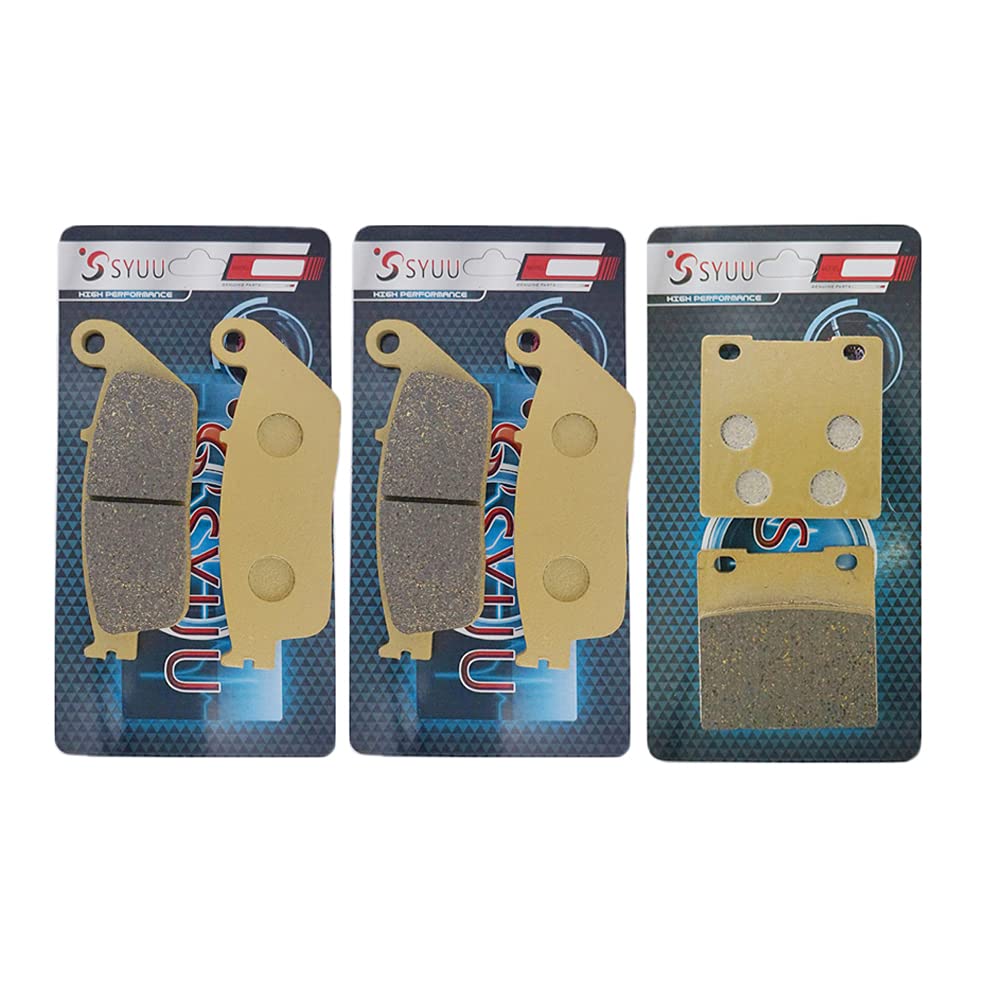 SYUU Klocki hamulcowe motocyklowe z włókna miedzianego z przodu do Suzukii GSX 400 1994-1996 GSF 600 Bandit 1995-1999 FA142F FA063R
