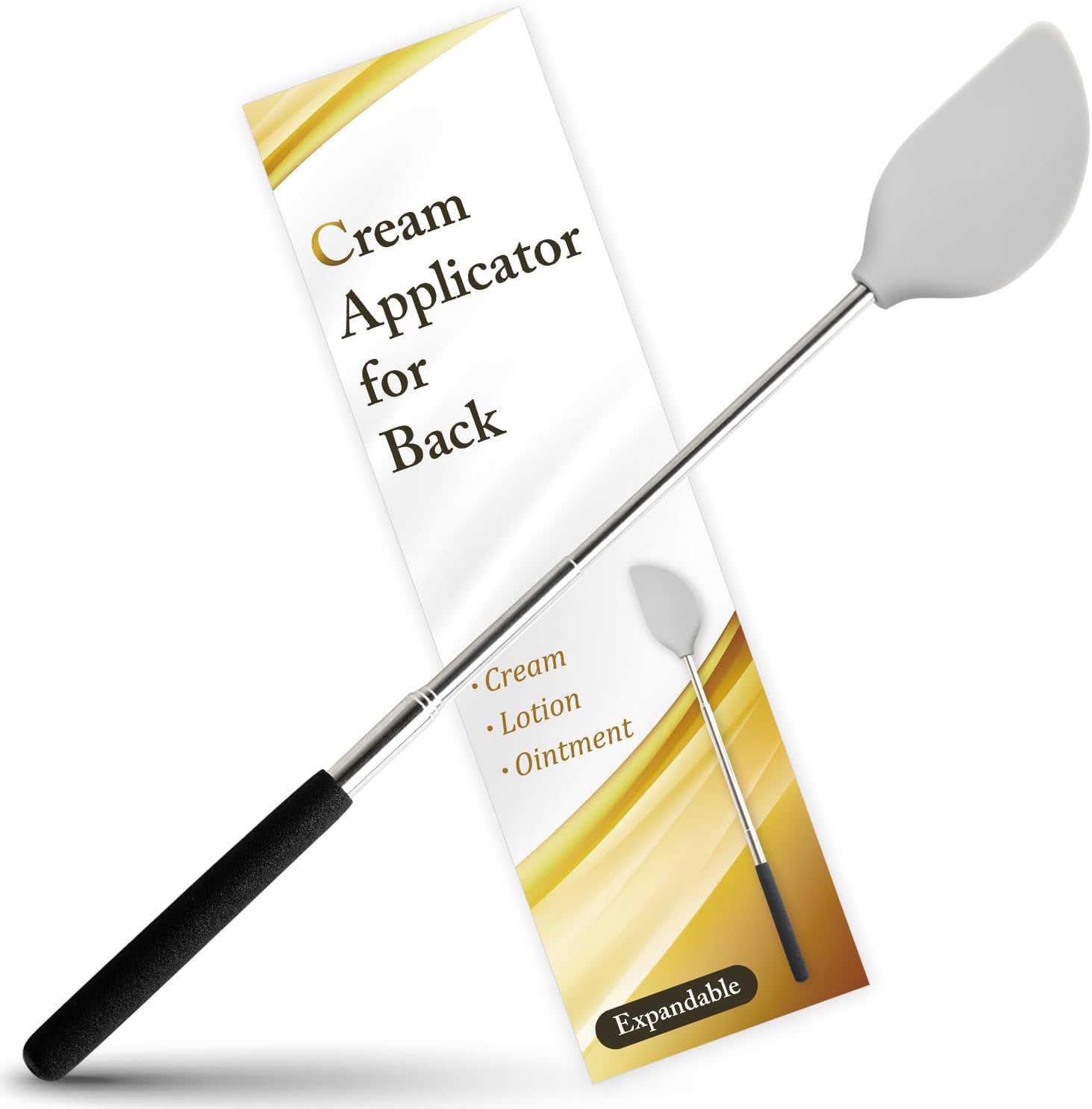 Cream Applicator for Back Telescopic Easy to Clean Applies Creams, Sunscreens, and Ointments