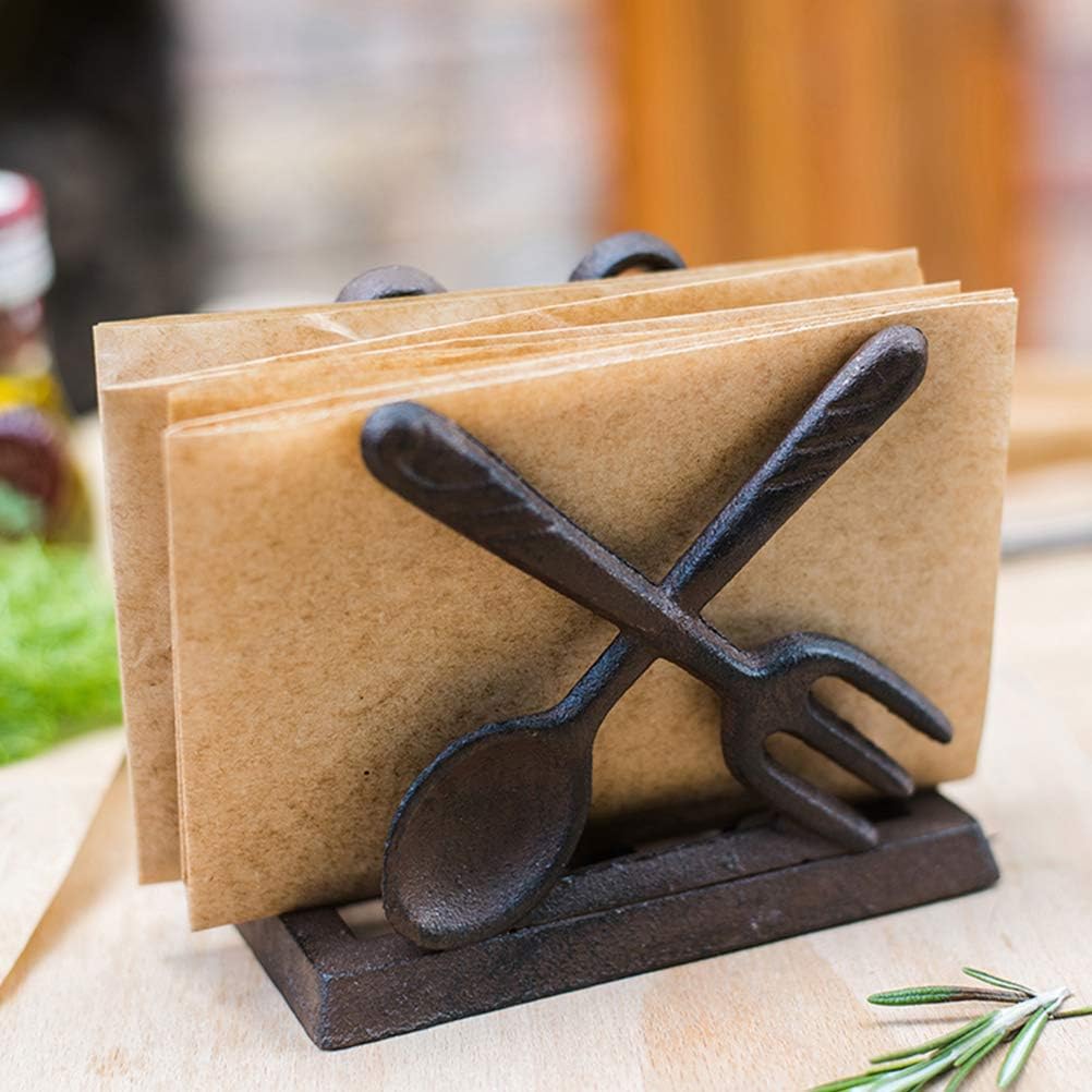 Fеаturеd Prоduсt Trycooling Cast Iron Napkin Holder Paper Towel Stand Tissue Dispenser for Dinner Table Kitchen Counter Top (Tableware) TOP оƒƒERS Trycooling Cast Iron Napkin Holder Paper Towel Stand Tissue Dispenser for Dinner Table Kitchen Counter Top (Tableware)