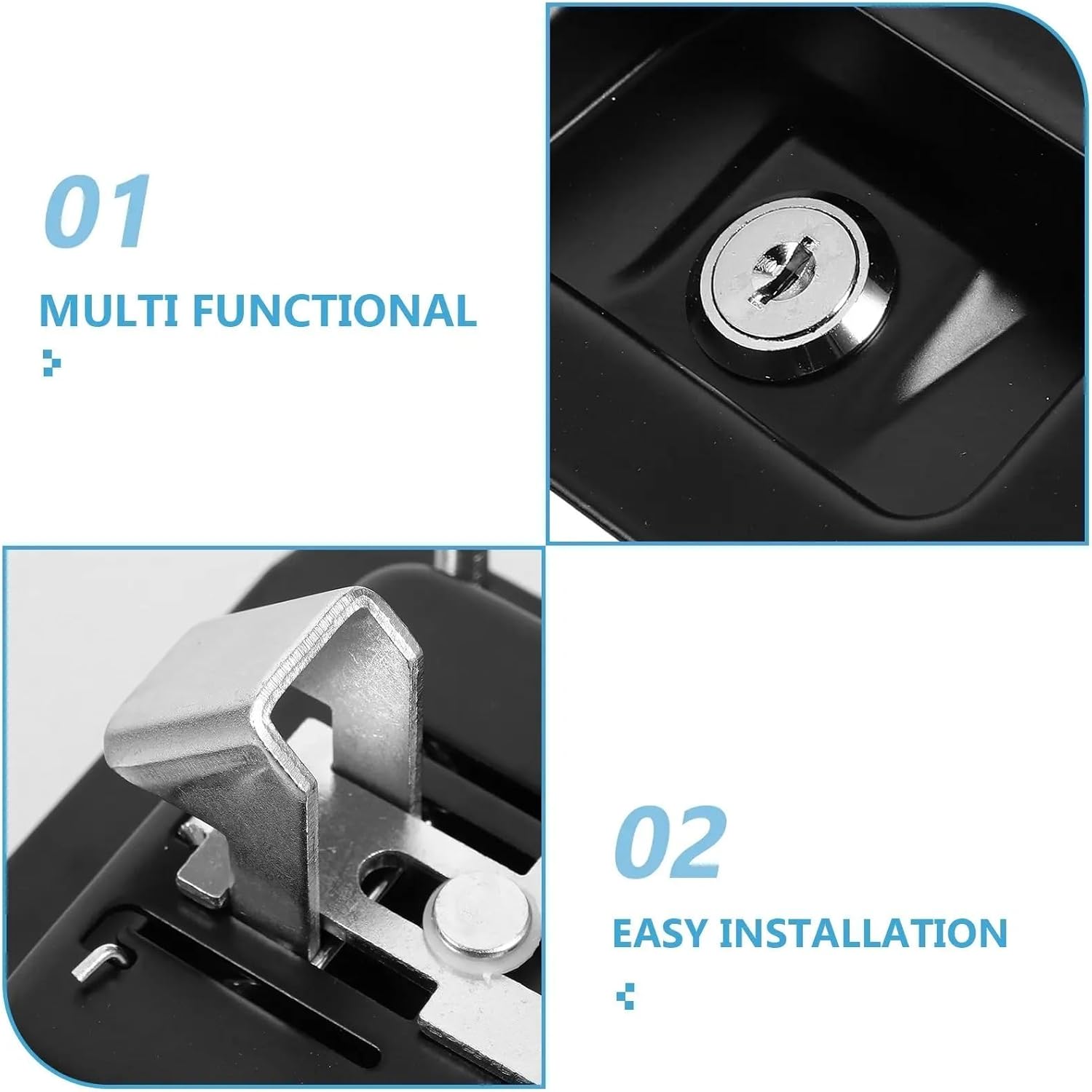 Rv Entry Door Lock Travel Trailer Stainless Steel Flush Mount Handle for Toolbox Cabinet Box Locks Accessories
