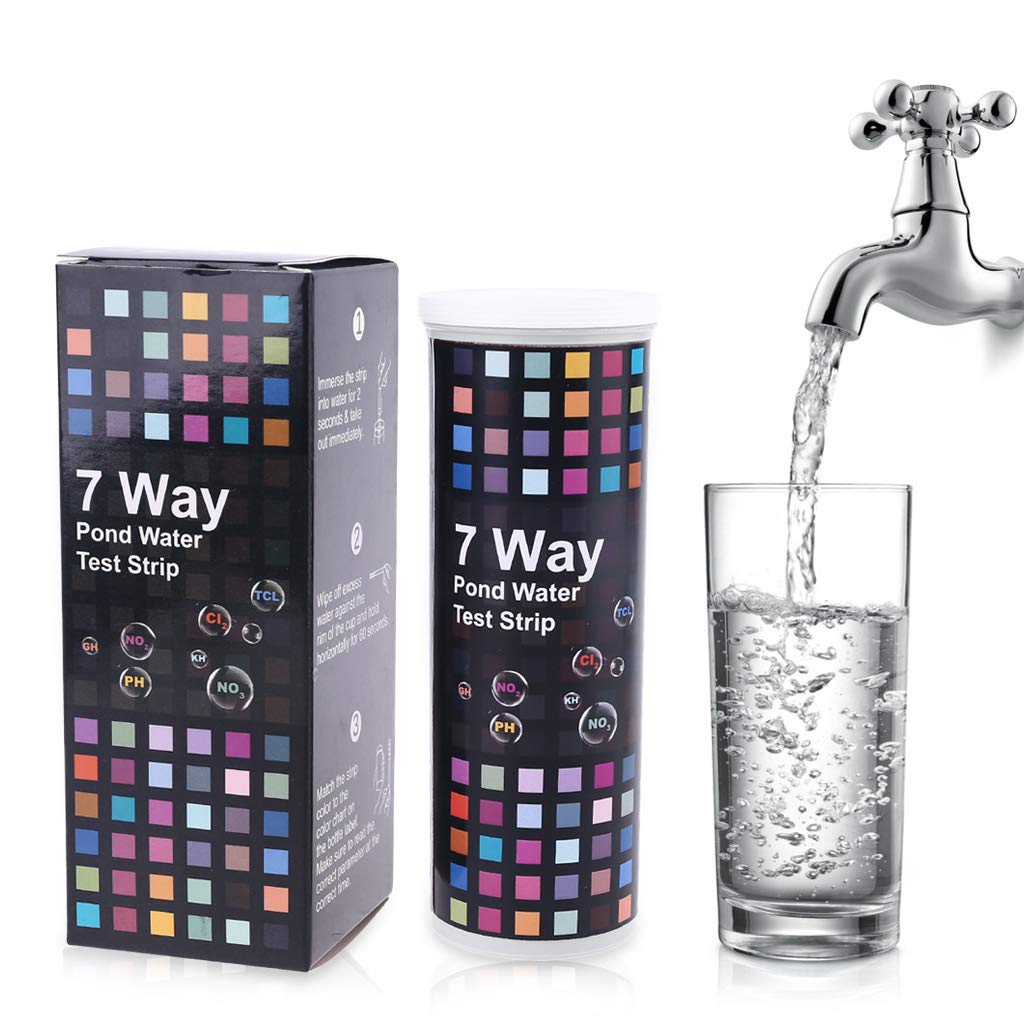 50 Strips 7 in 1 Water Quality Test PH Nitrate Chlorine Alkalinity for Pool Pond