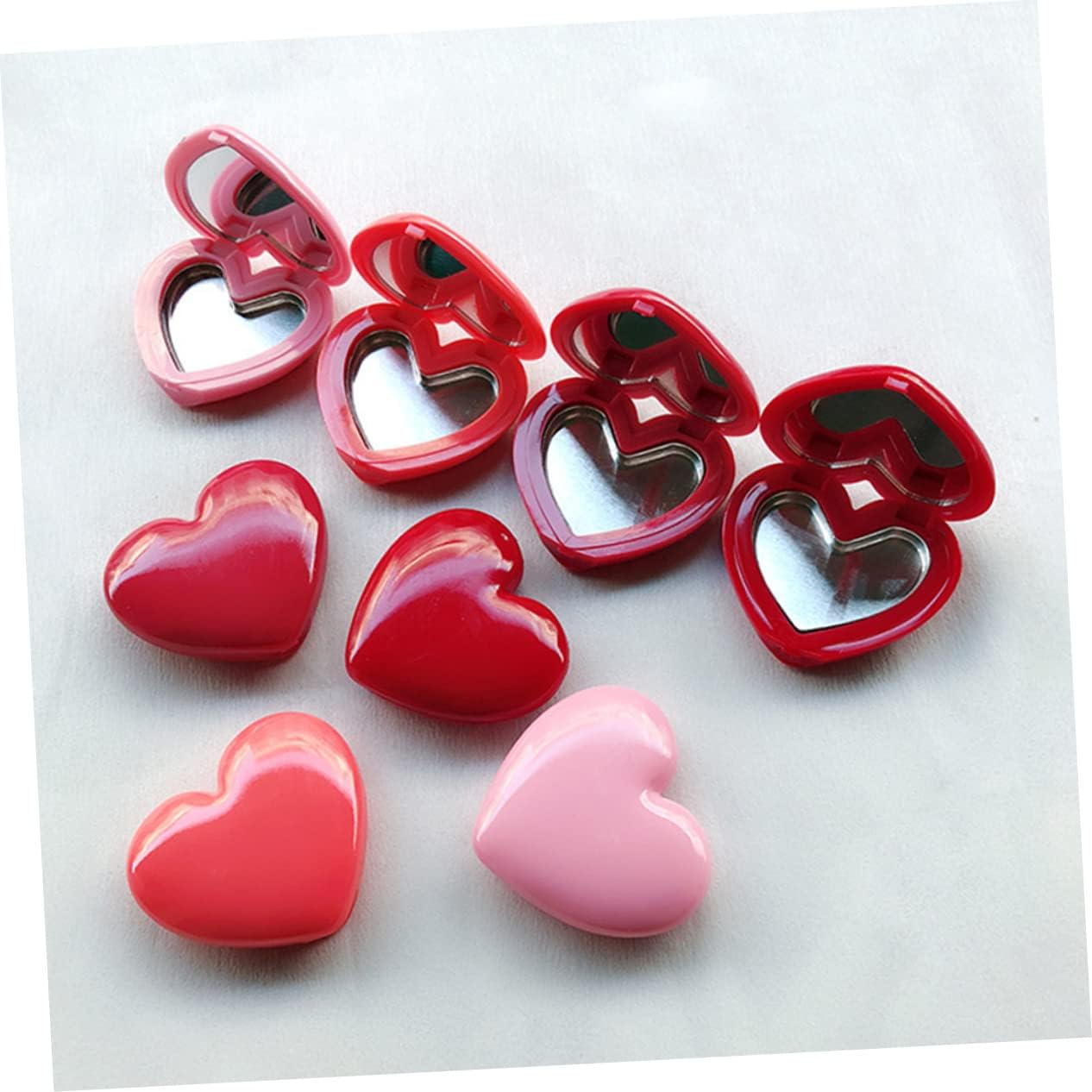 5sets Valentines Eyeshadow Hearts Depotting Makeup Compact Empty Case Lipstick Boxes Sample Holder 4pcs*5