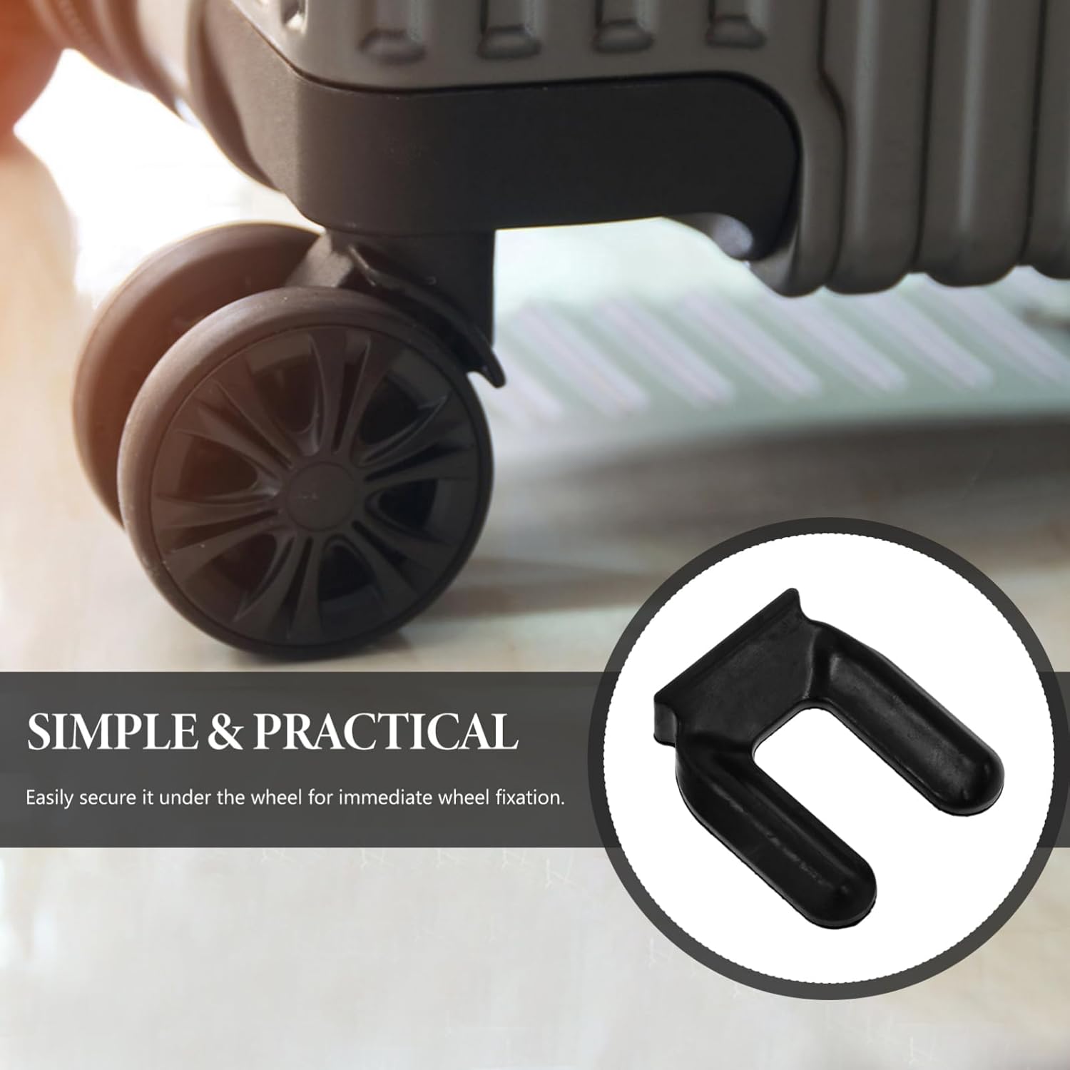 Gadpiparty 20pcs Wheel Stopper Pad Wheel Slot Pad for Chair Leg Floor Protectors Easy Installation